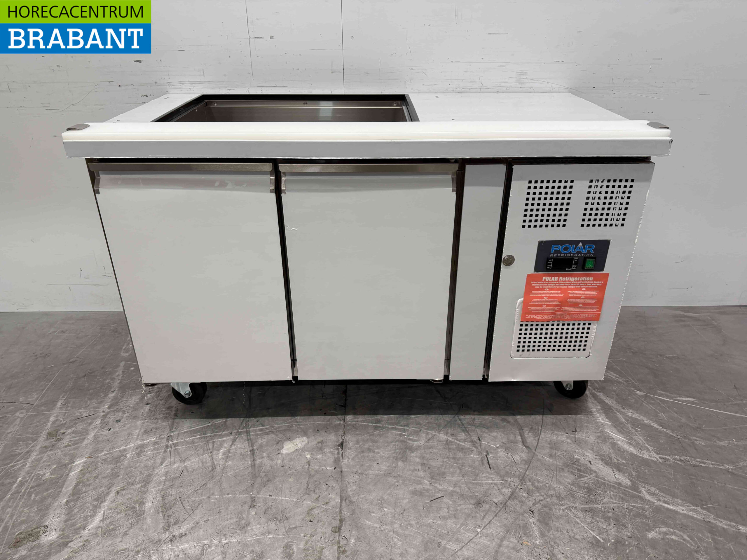 Polar CT393 RVS Koelwerkbank 2 deuren 136 cm 230V Horeca
