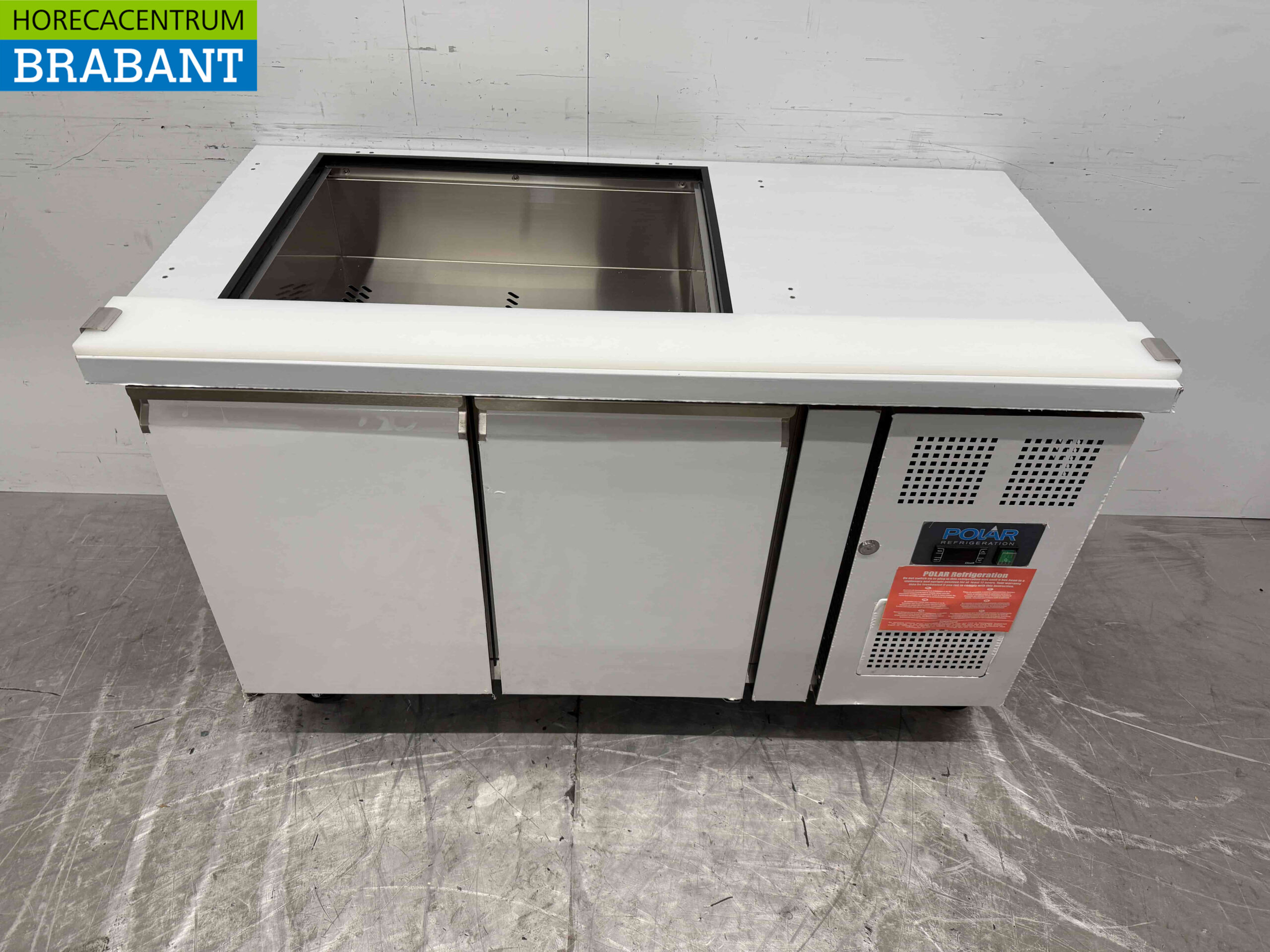 Polar CT393 RVS Koelwerkbank 2 deuren 136 cm 230V Horeca - Afbeelding 2