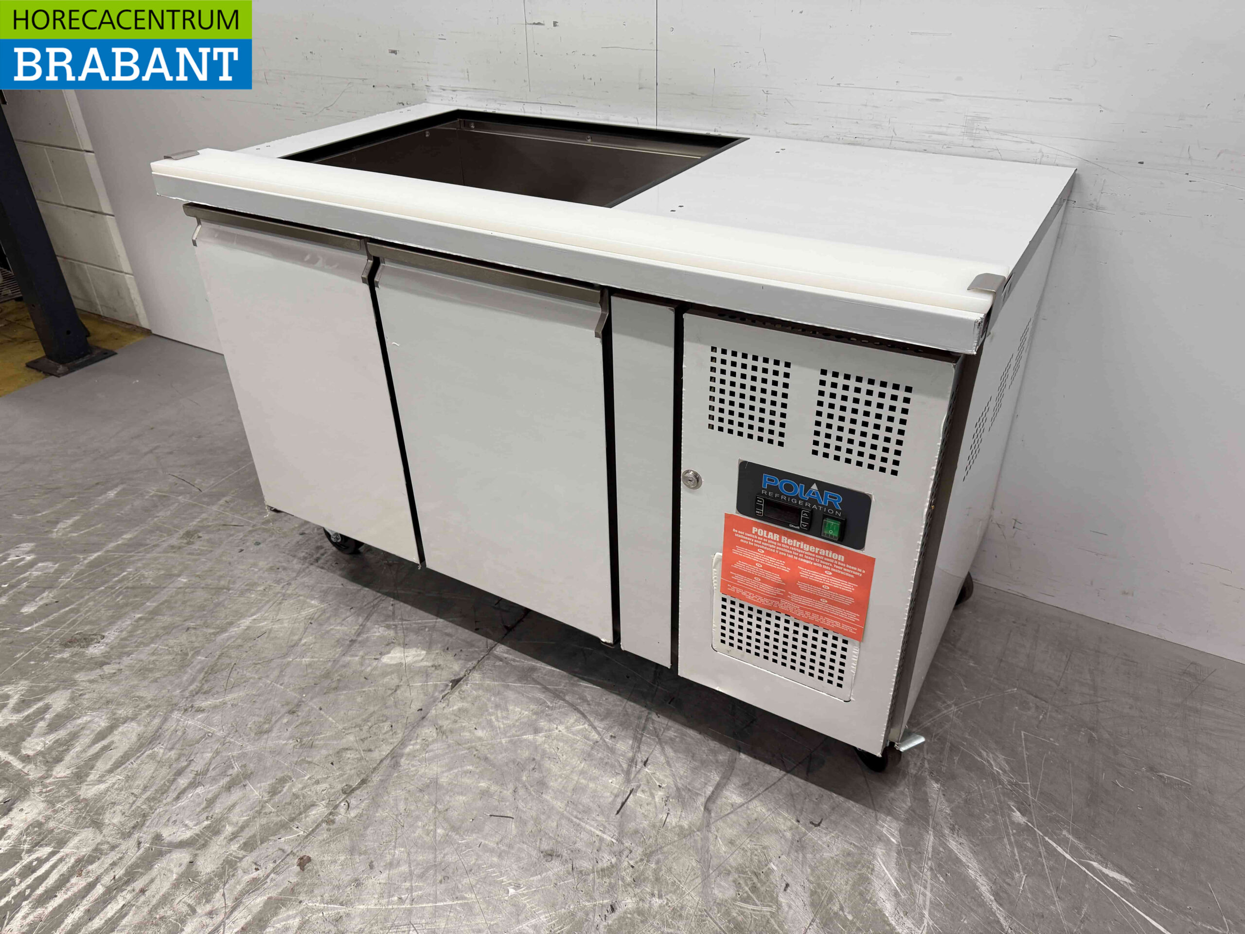 Polar CT393 RVS Koelwerkbank 2 deuren 136 cm 230V Horeca - Afbeelding 3
