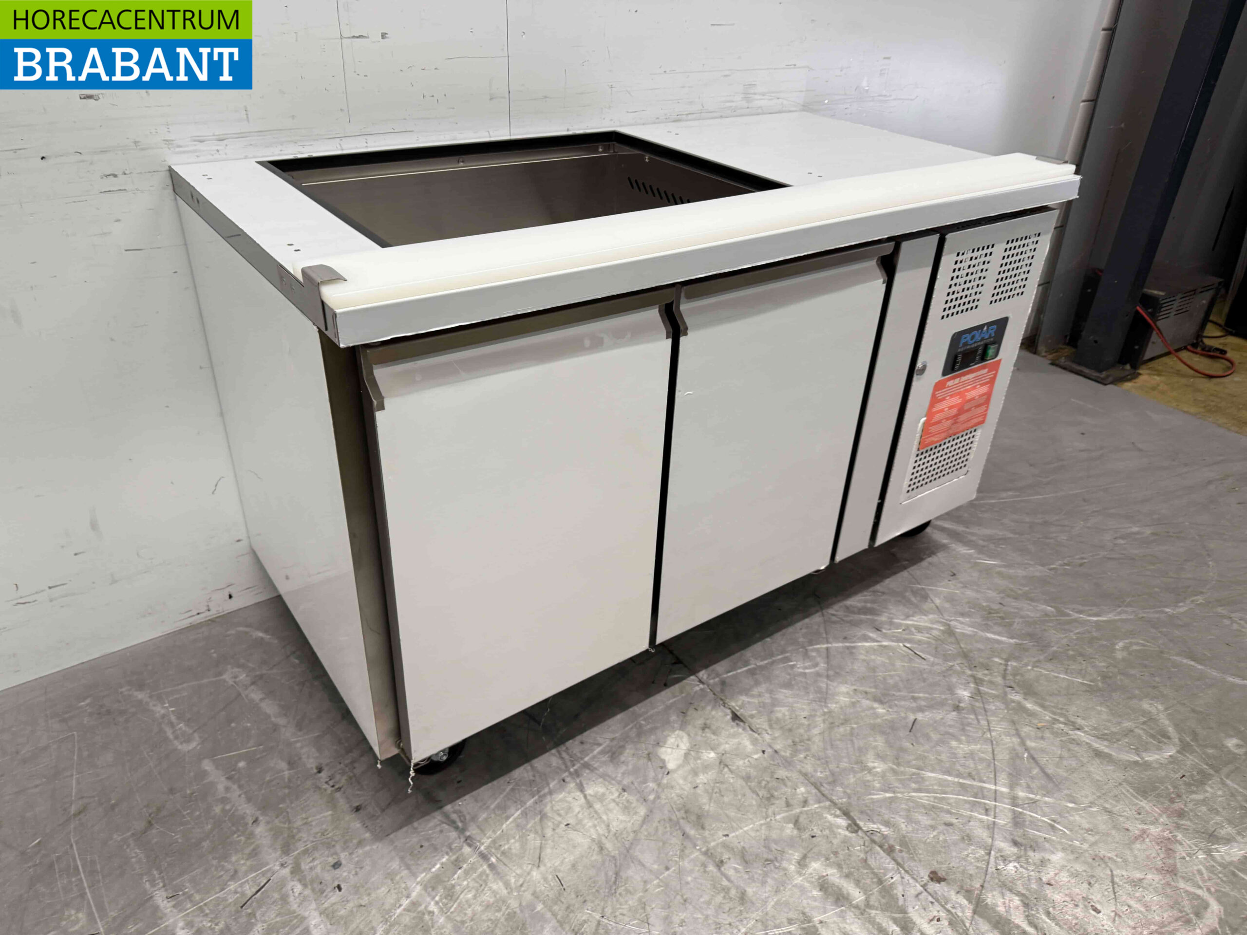 Polar CT393 RVS Koelwerkbank 2 deuren 136 cm 230V Horeca - Afbeelding 4