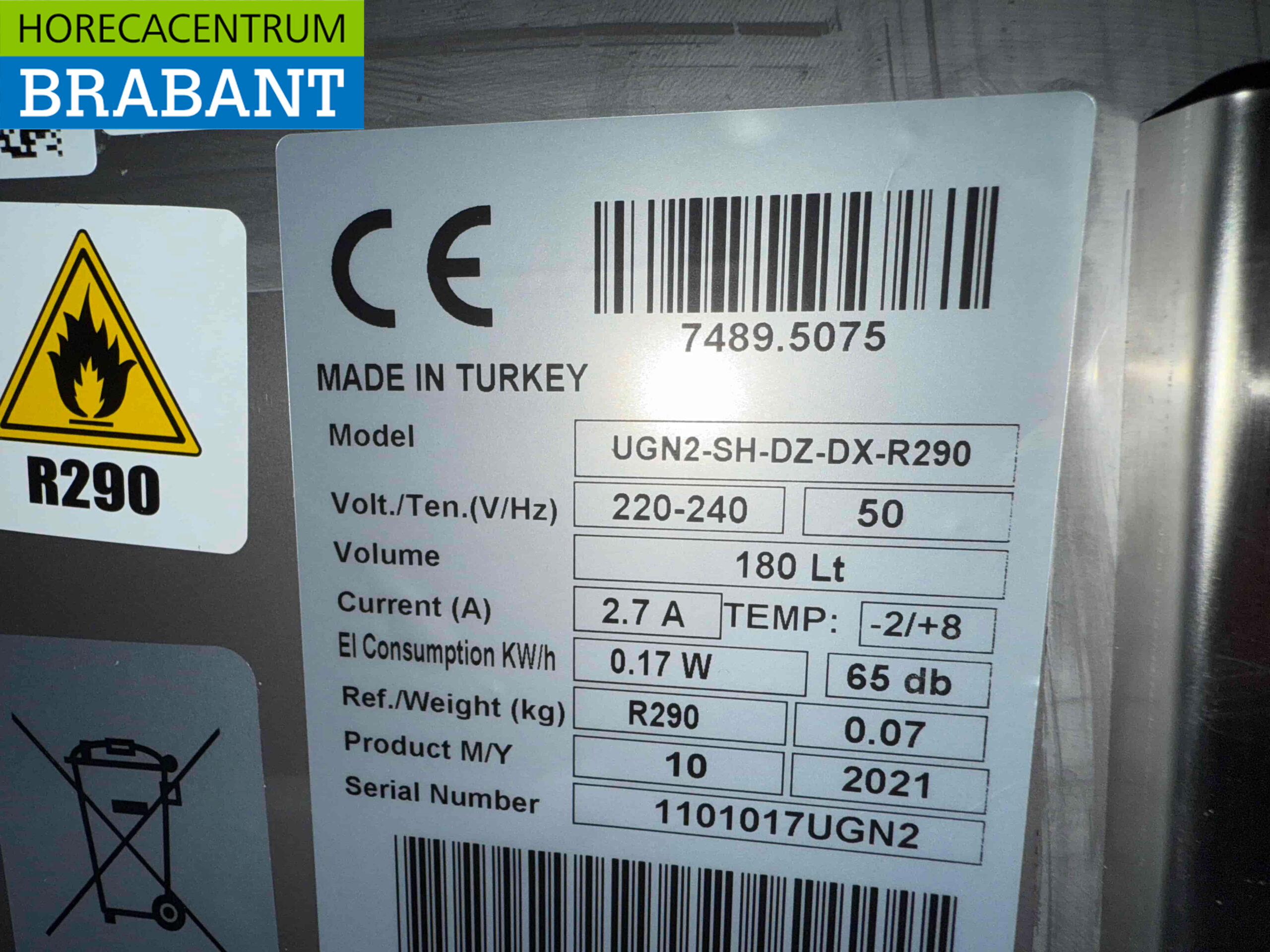 RVS Combisteel Koelwerkbank Laag model 2 deuren 120 cm 230V Horeca - Afbeelding 5