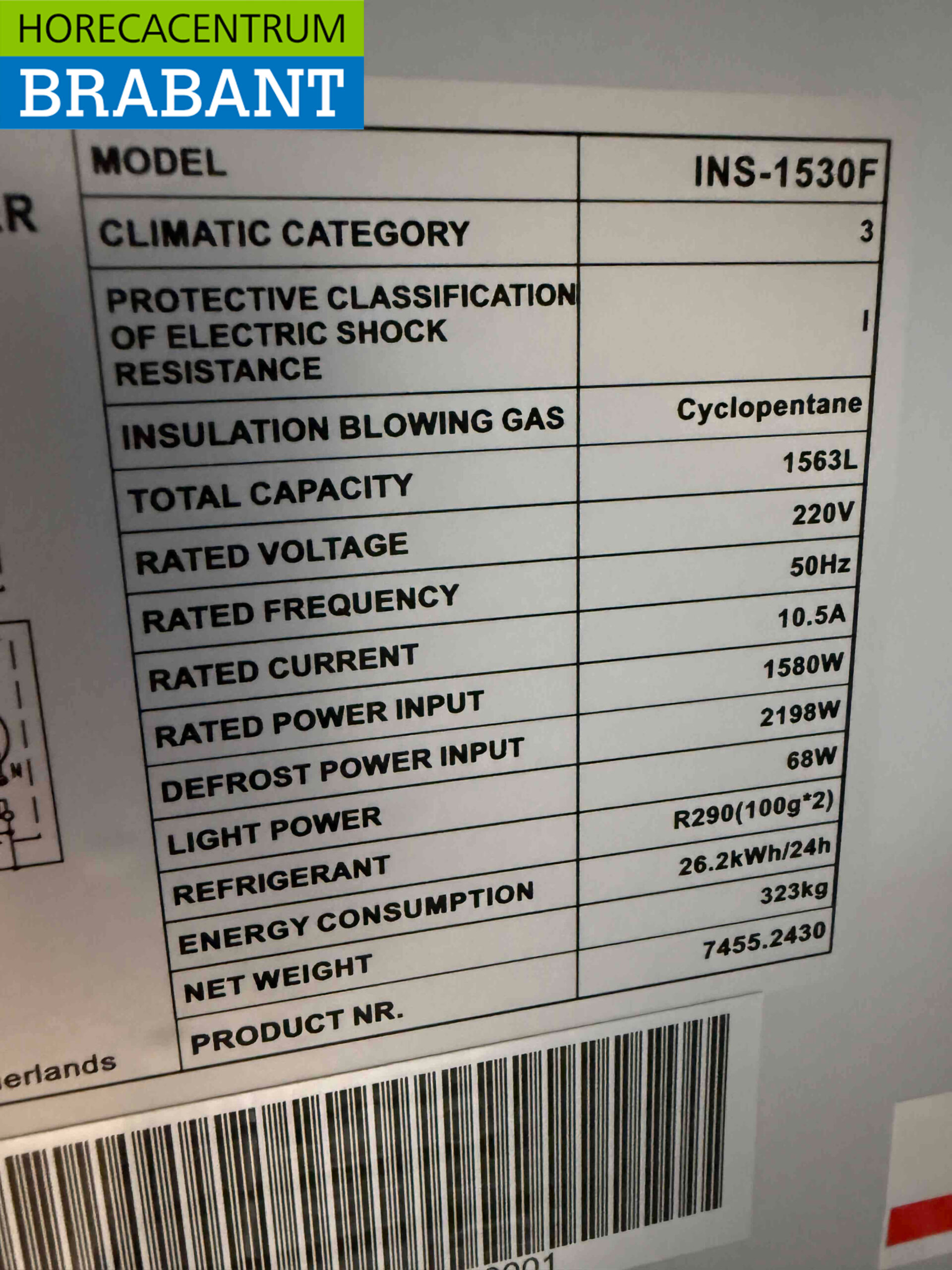 Combisteel Glasdeur Vriezer Vrieskast 1530 liter 230V Horeca - Afbeelding 5
