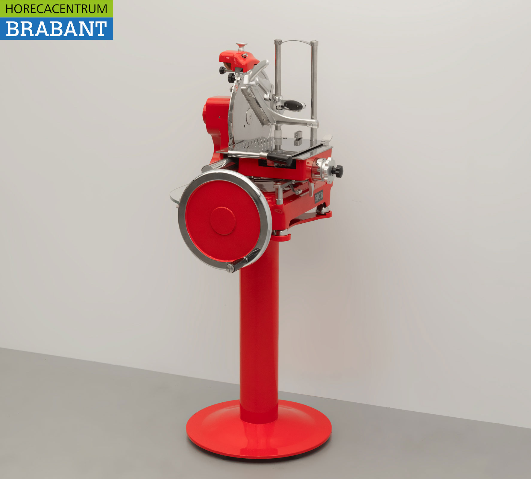 HCB Handmatige Vliegwiel Snijmachine 300 mm – Incl. Onderstel – Rood Horeca Slagerij - Afbeelding 2