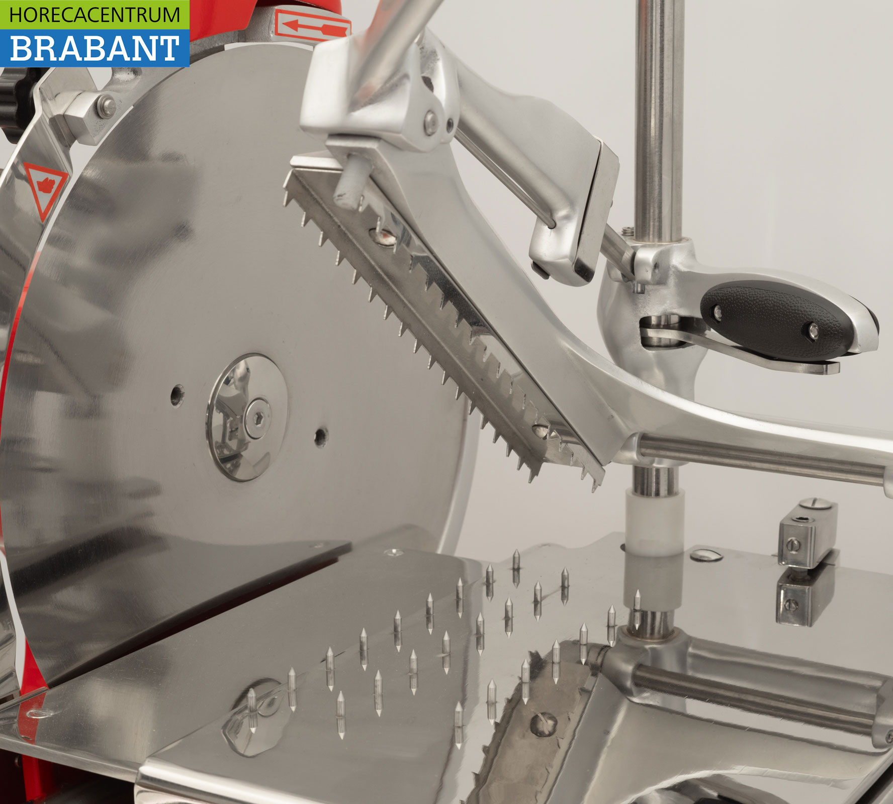 HCB Handmatige Vliegwiel Snijmachine 300 mm – Incl. Onderstel – Rood Horeca Slagerij - Afbeelding 6