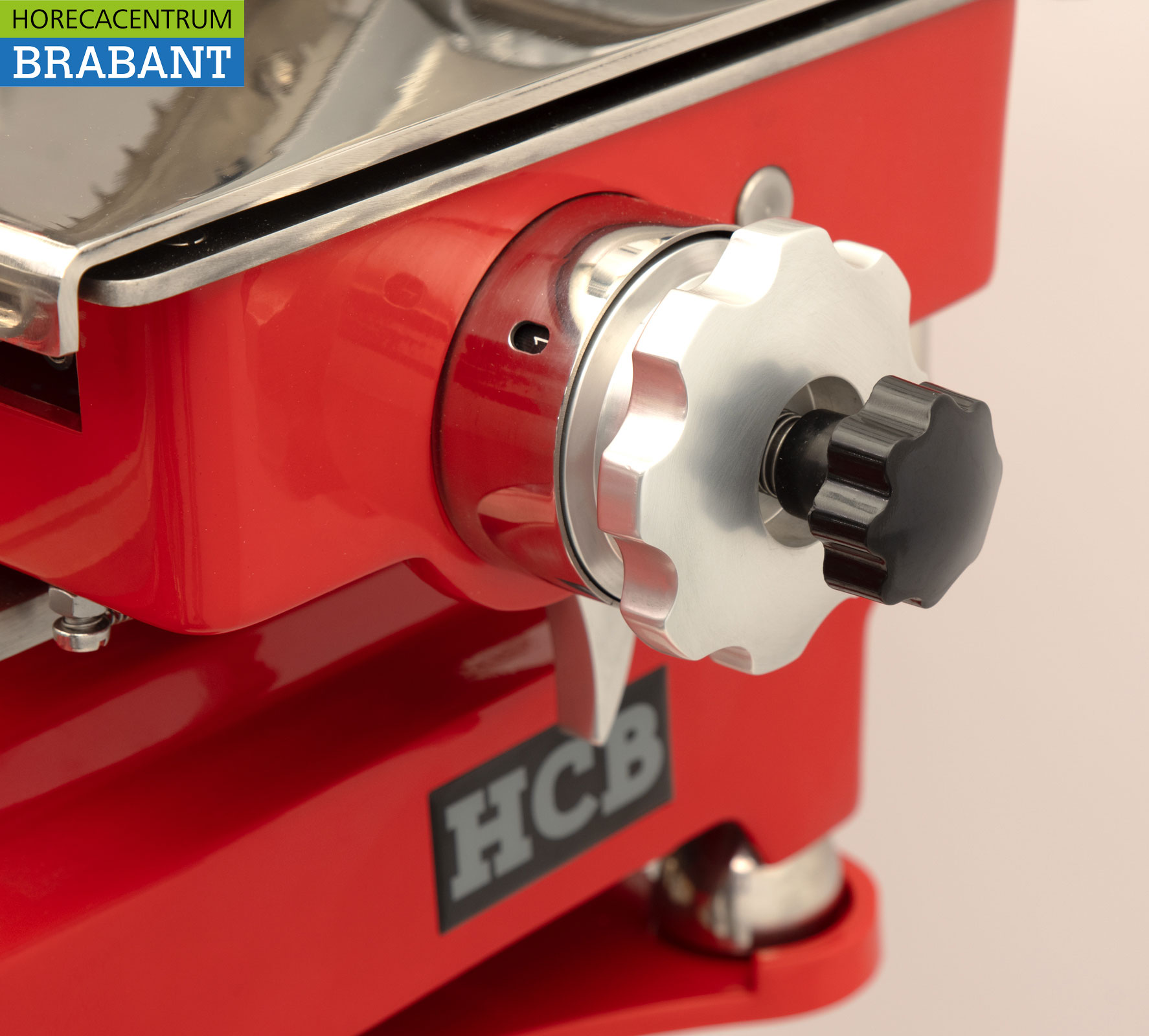 HCB Handmatige Vliegwiel Snijmachine 300 mm – Incl. Onderstel – Rood Horeca Slagerij - Afbeelding 7