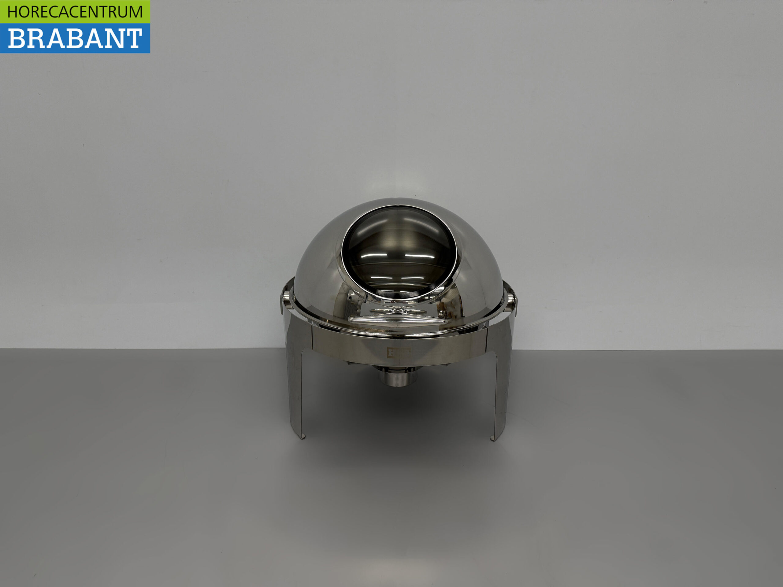 HCB Ronde Chafing Dish Rolltop RVS – Kijkglas – 6 liter – Horeca