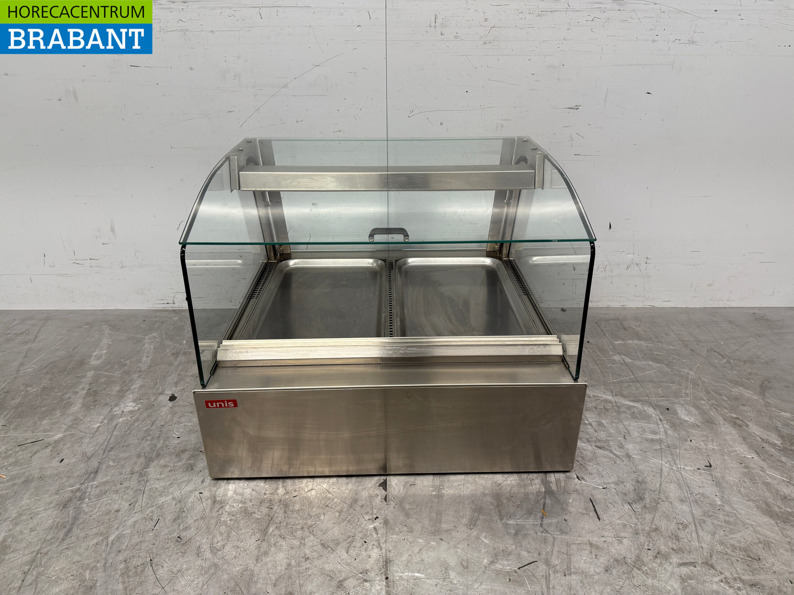 RVS Unis Warmhoudvitrine 2 x 1/1 GN 230V Horeca