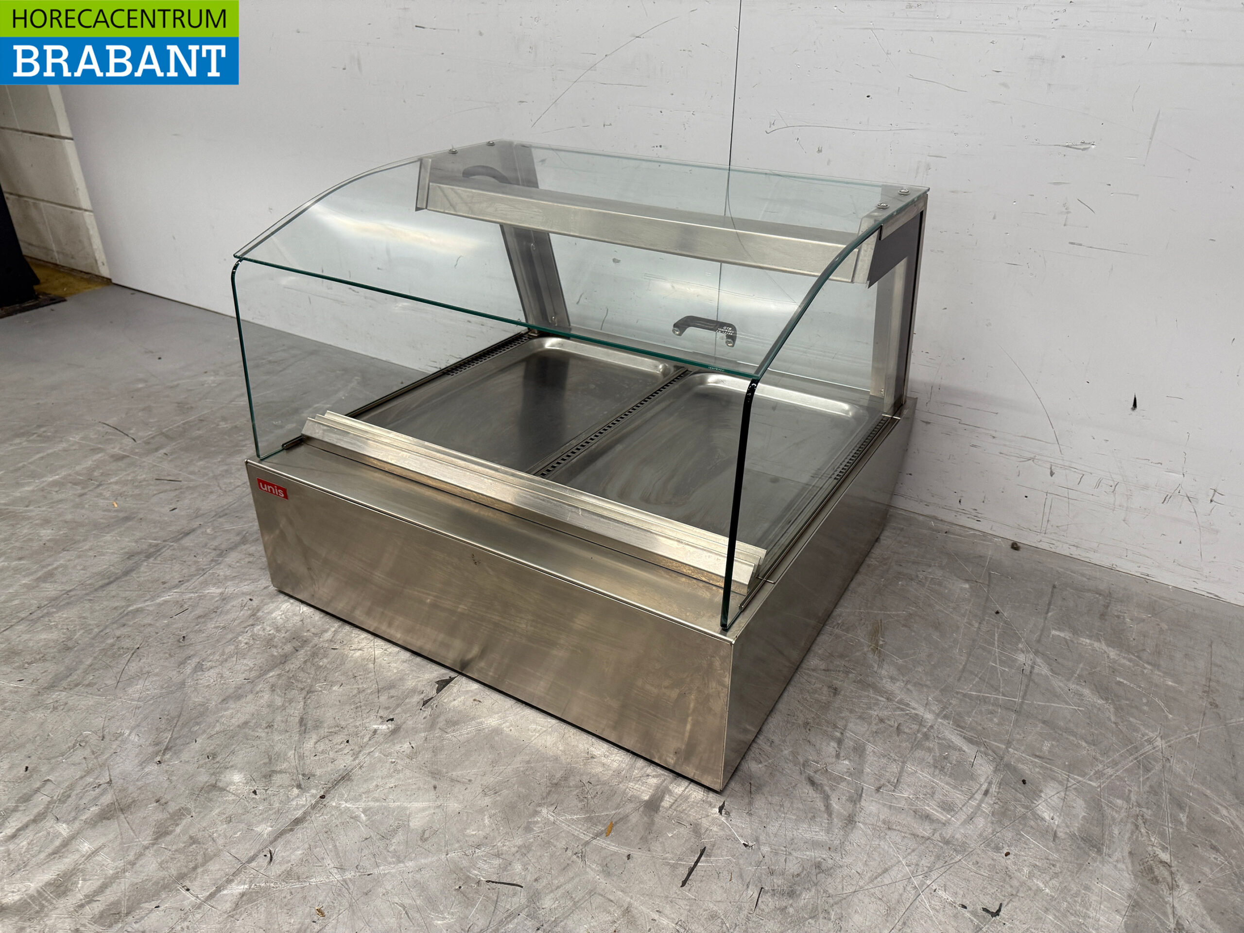 RVS Unis Warmhoudvitrine 2 x 1/1 GN 230V Horeca - Afbeelding 2