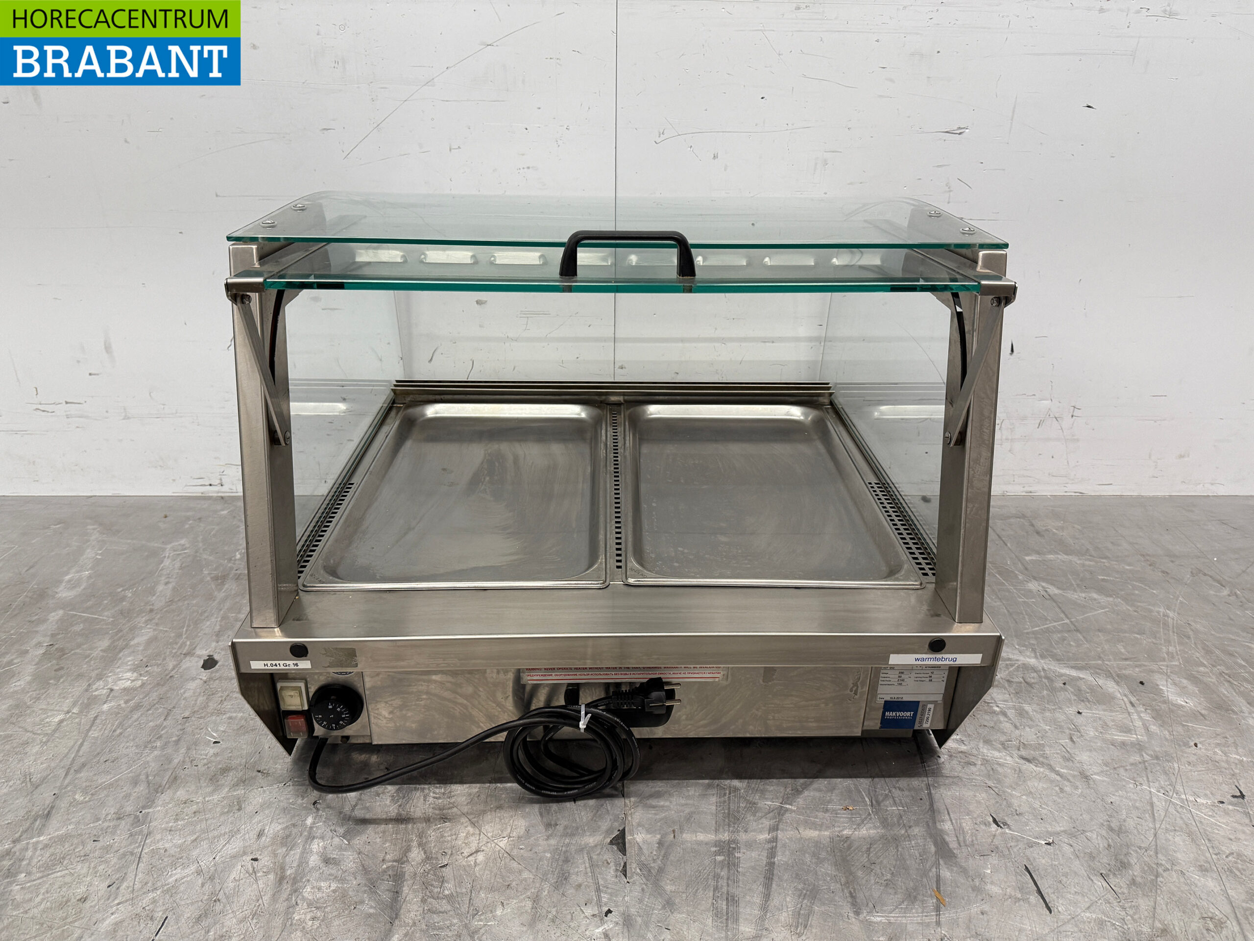 RVS Unis Warmhoudvitrine 2 x 1/1 GN 230V Horeca - Afbeelding 5