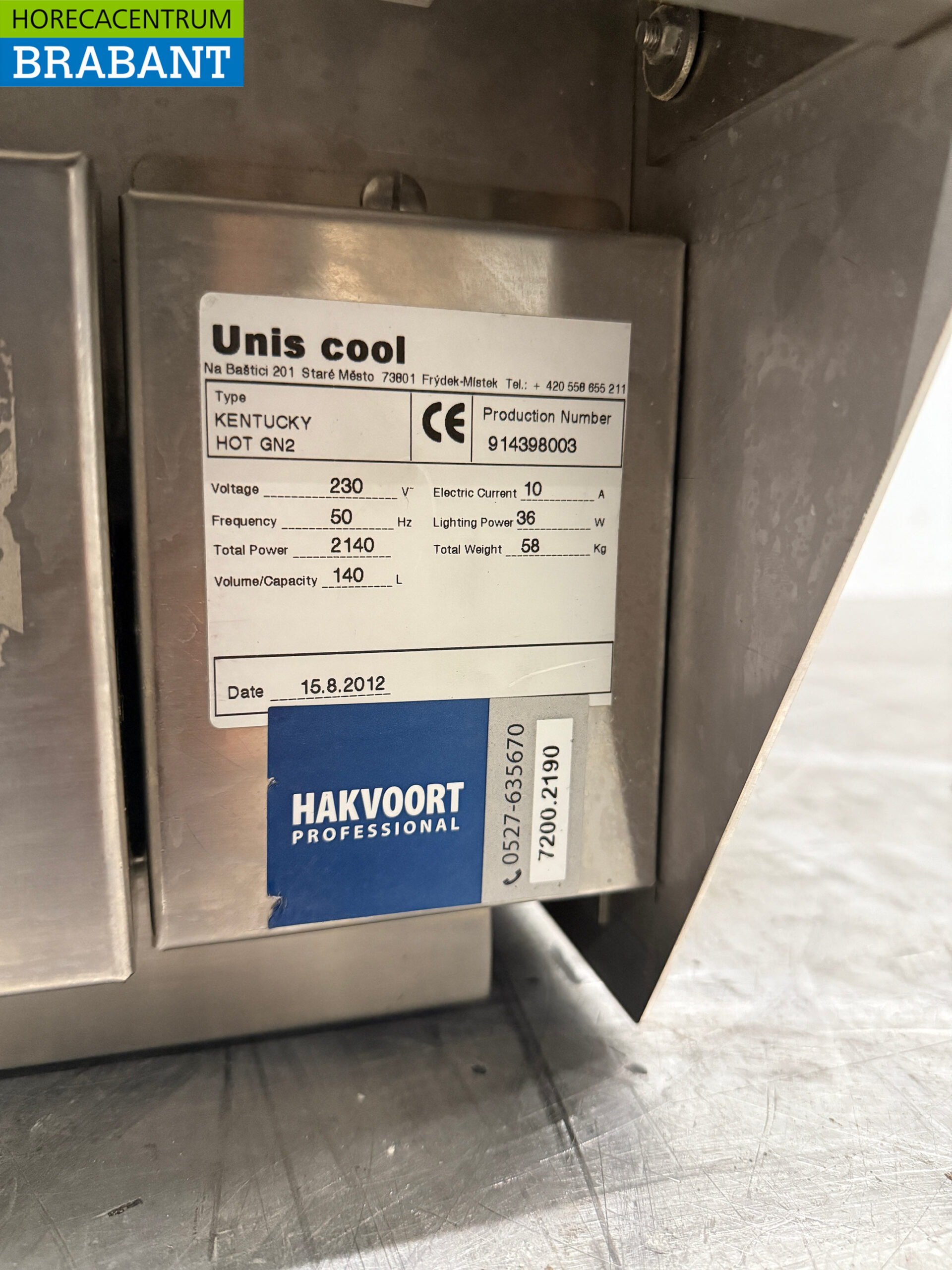 RVS Unis Warmhoudvitrine 2 x 1/1 GN 230V Horeca - Afbeelding 6