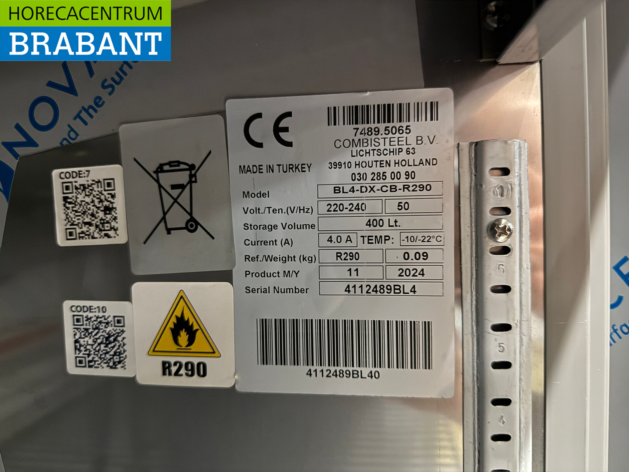 RVS Combisteel Vriezer Pro-Line 400 liter 230V Horeca - Afbeelding 7