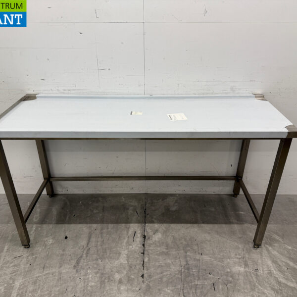 RVS Afvoertafel T.B.V. Doorschuifvaatwasser 160 cm Horeca