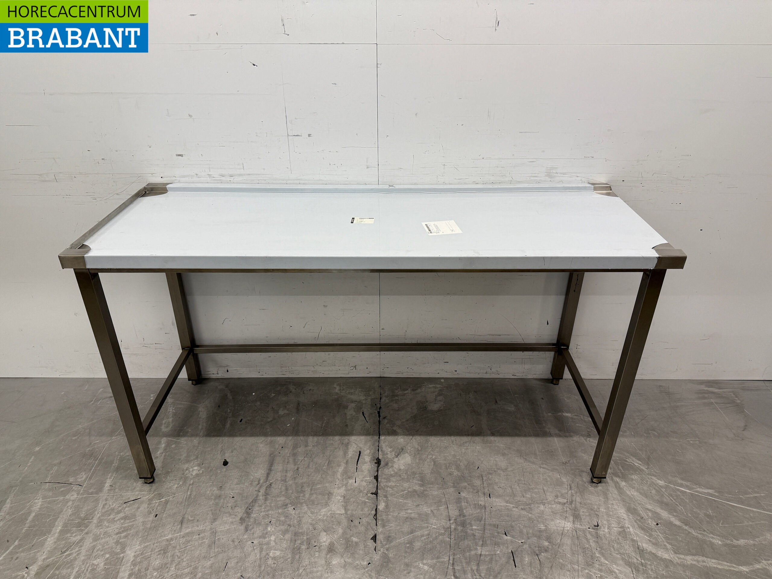 RVS Afvoertafel T.B.V. Doorschuifvaatwasser 160 cm Horeca