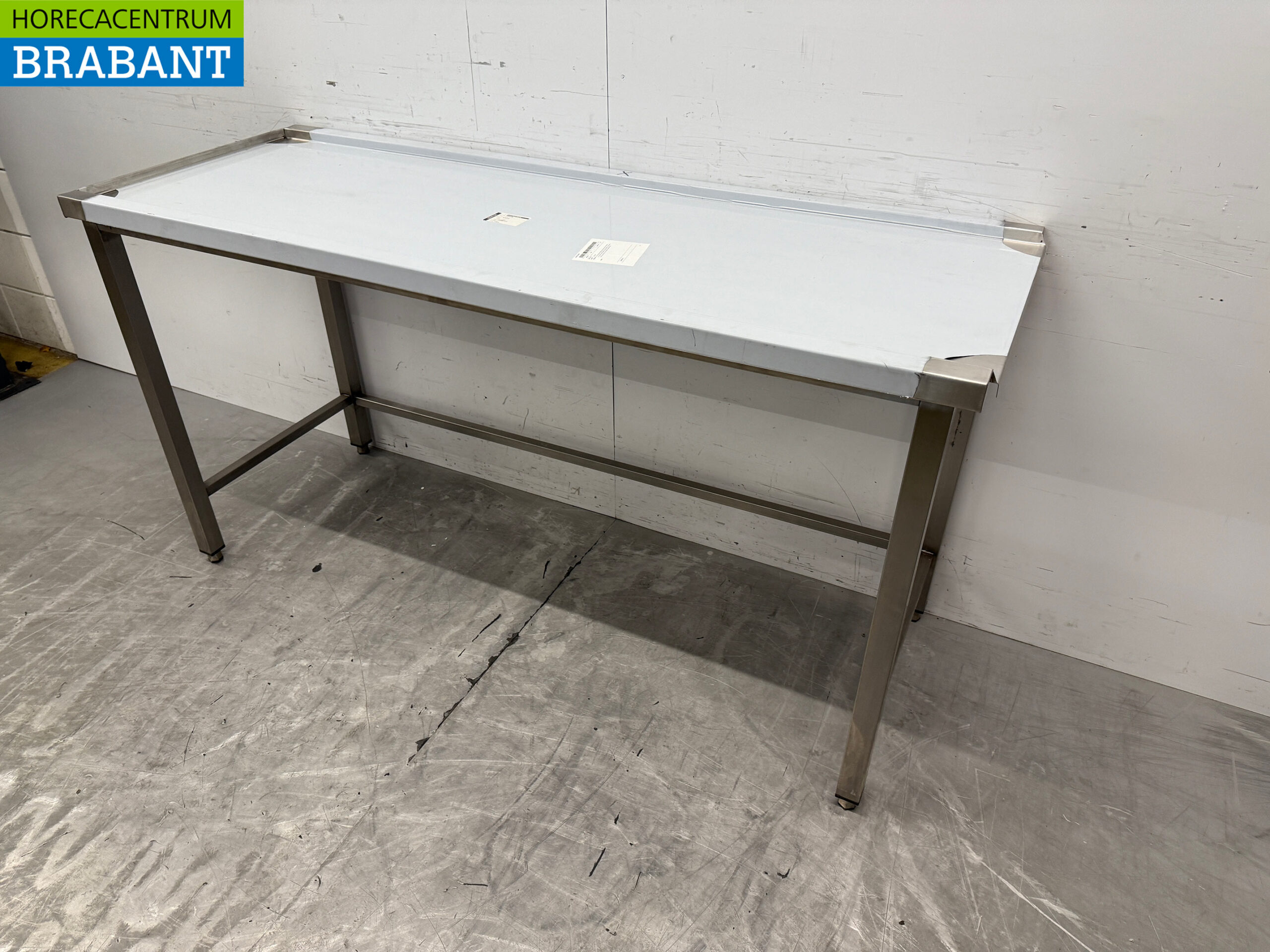 RVS Afvoertafel T.B.V. Doorschuifvaatwasser 160 cm Horeca - Afbeelding 2