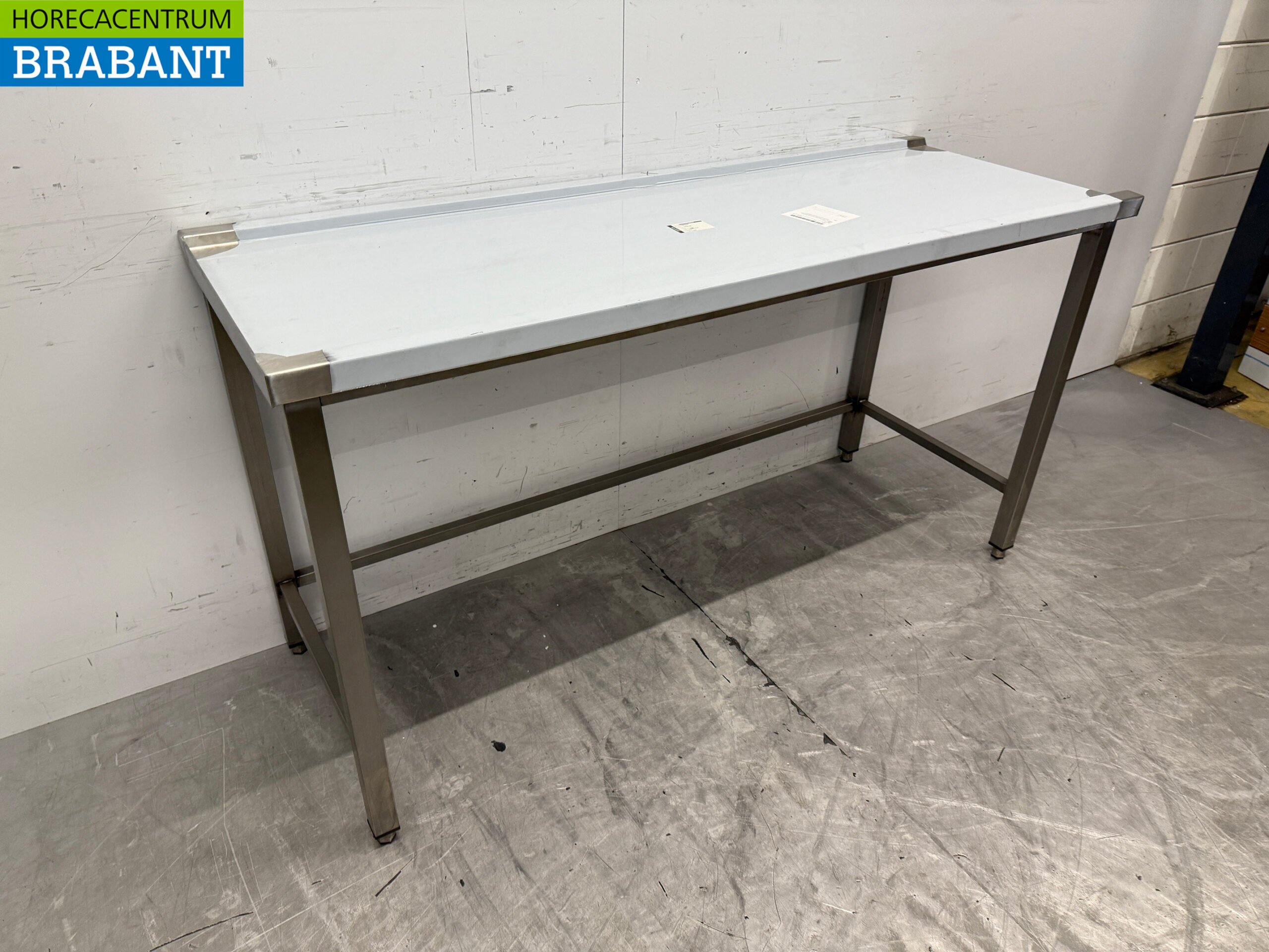 RVS Afvoertafel T.B.V. Doorschuifvaatwasser 160 cm Horeca - Afbeelding 3