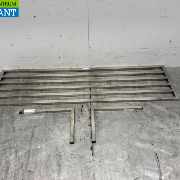 RVS Pannenrek Wandschap 150 x 40 cm Horeca