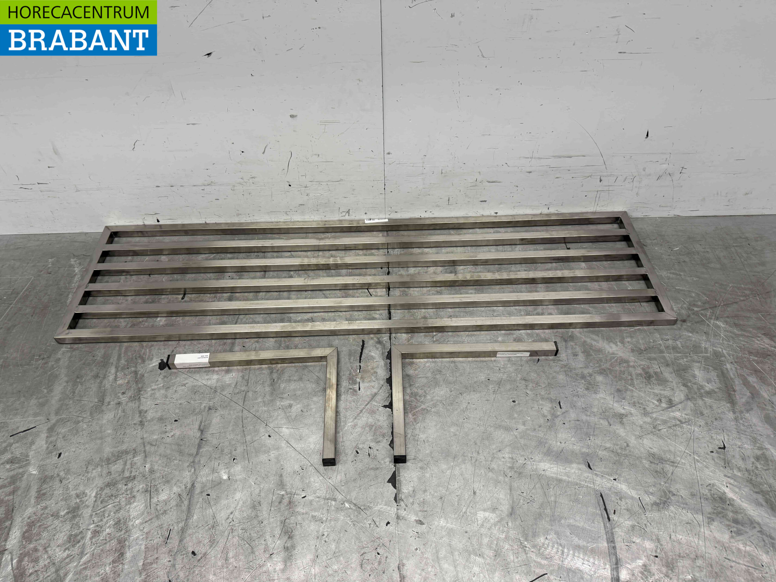 RVS Pannenrek Wandschap 150 x 40 cm Horeca