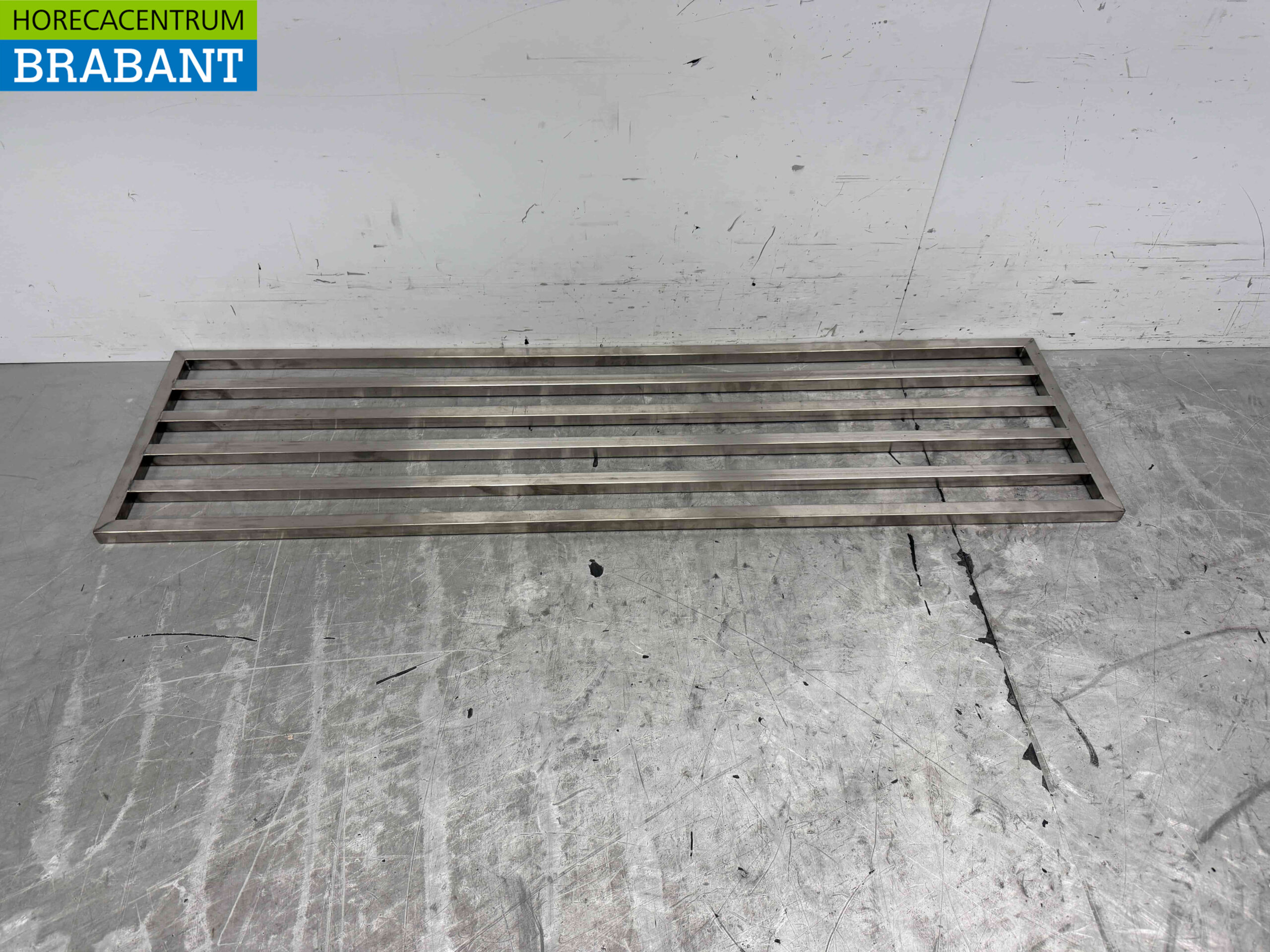 RVS Pannenrek Wandschap 150 x 40 cm Horeca - Afbeelding 5