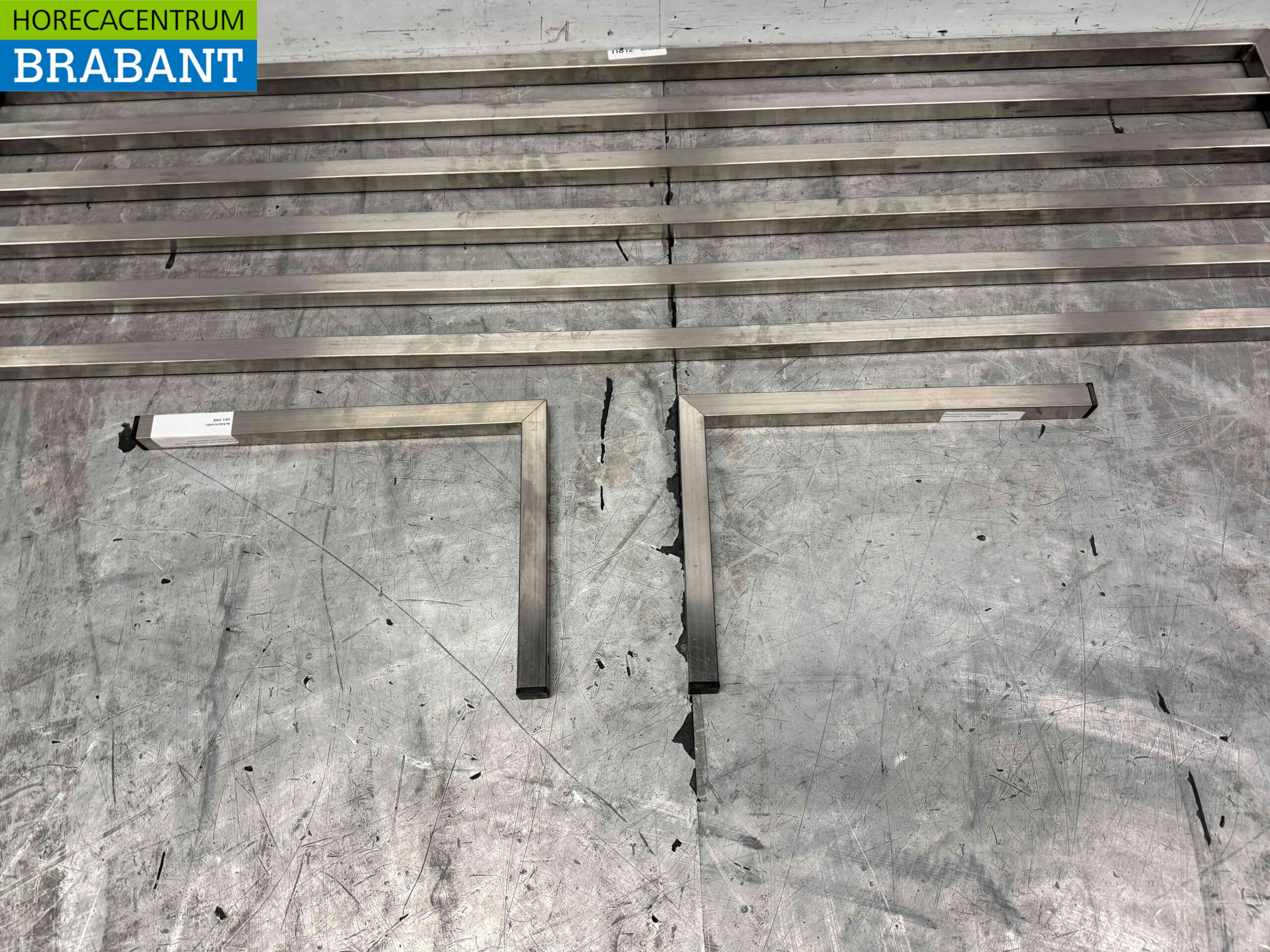 RVS Pannenrek Wandschap 150 x 40 cm Horeca - Afbeelding 2