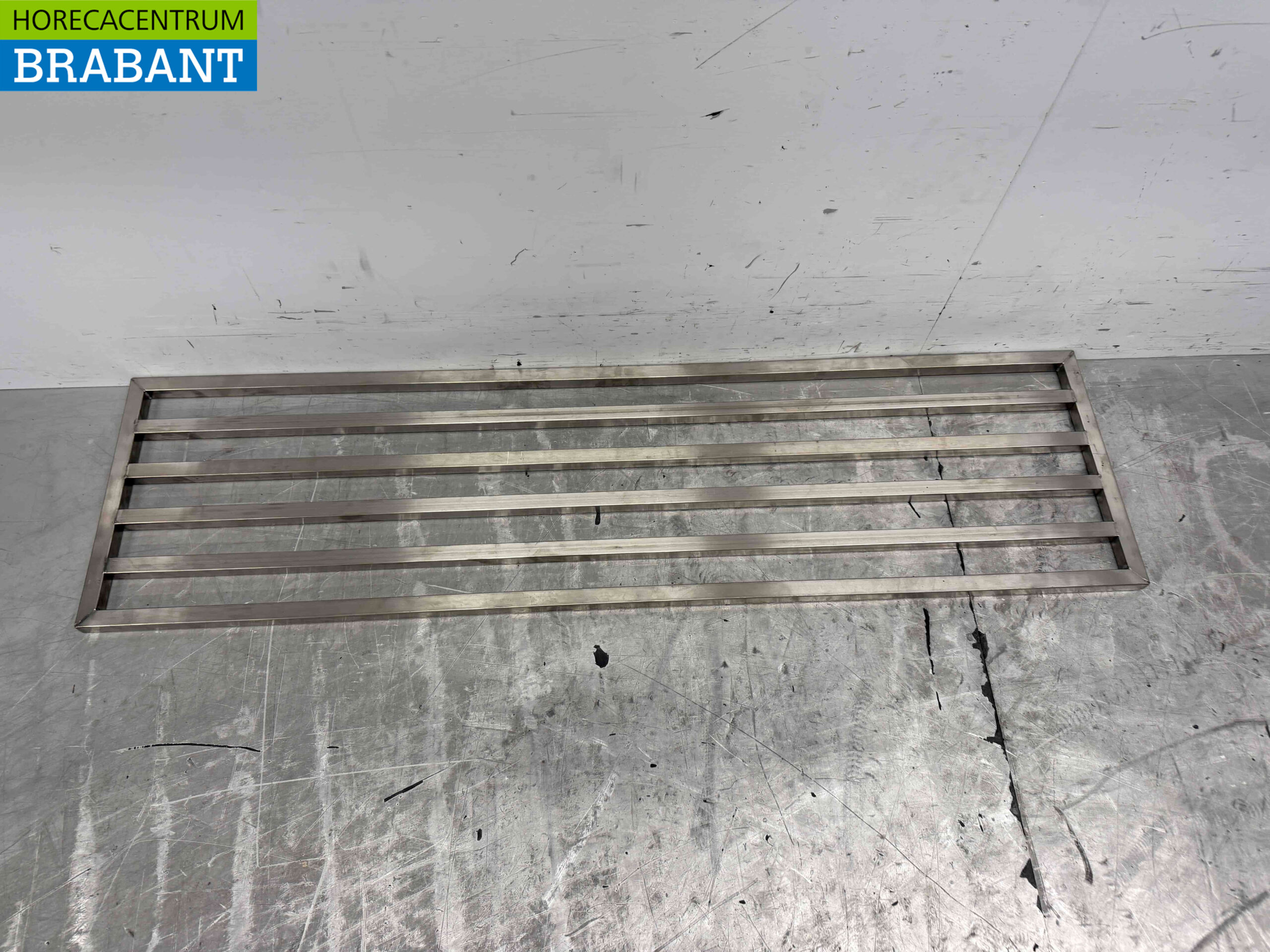 RVS Pannenrek Wandschap 150 x 40 cm Horeca - Afbeelding 4