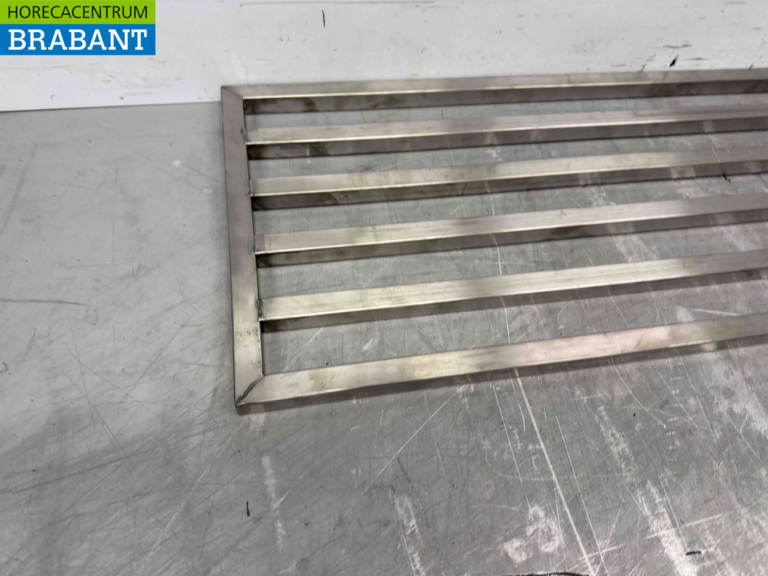 RVS Pannenrek Wandschap 150 x 40 cm Horeca - Afbeelding 3