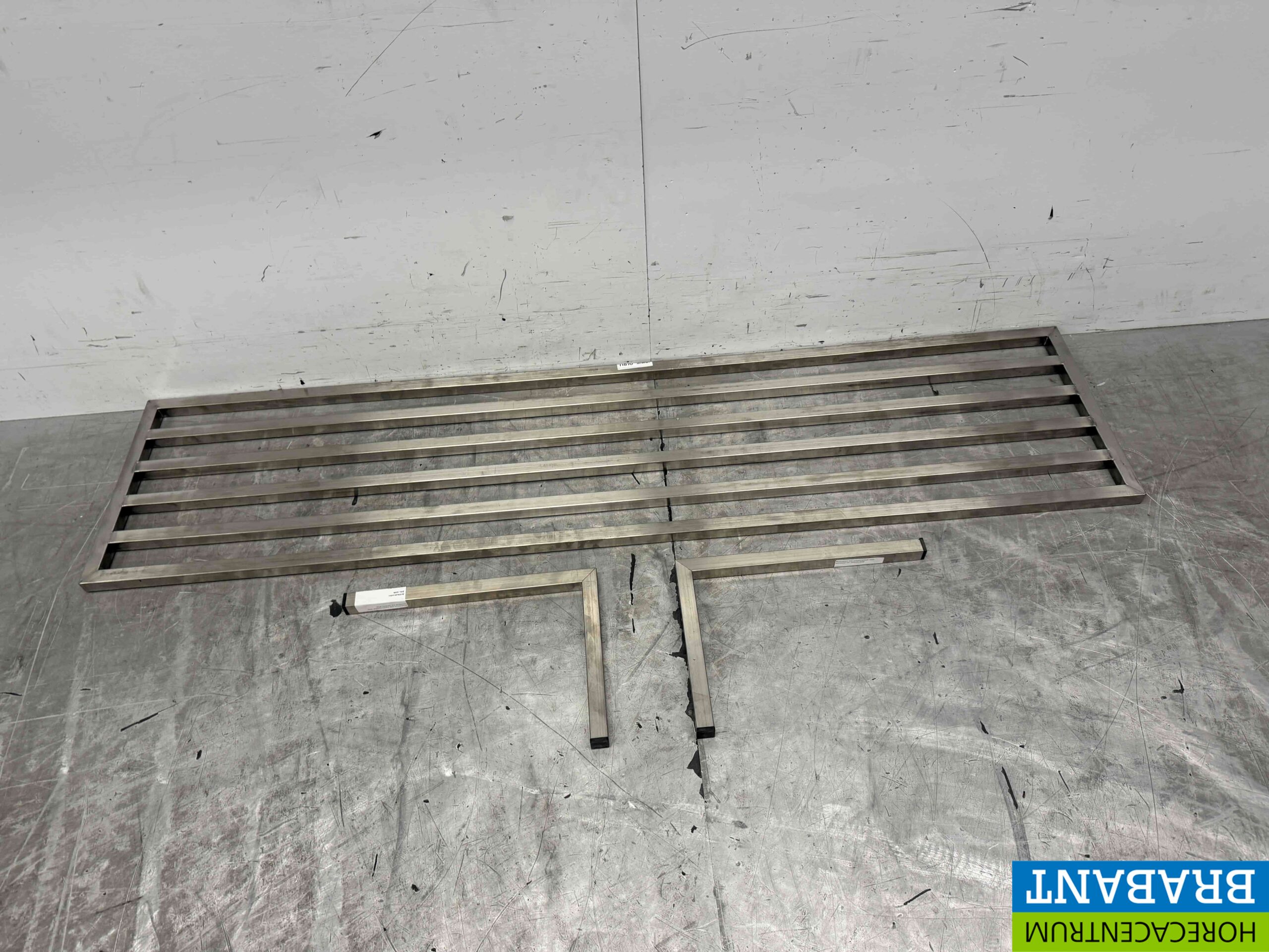 RVS Pannenrek Wandschap 170 x 40 cm Horeca