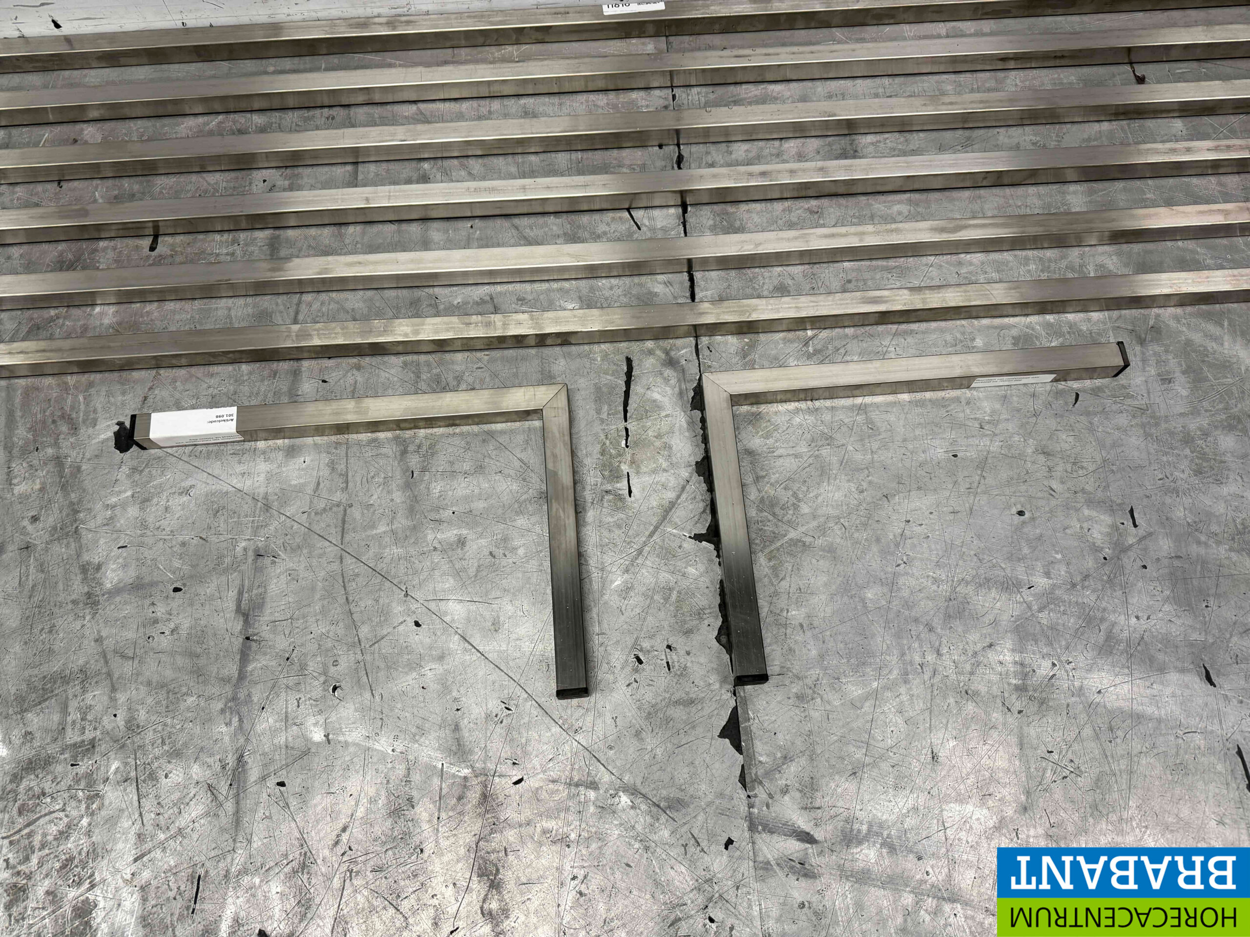 RVS Pannenrek Wandschap 170 x 40 cm Horeca - Afbeelding 2