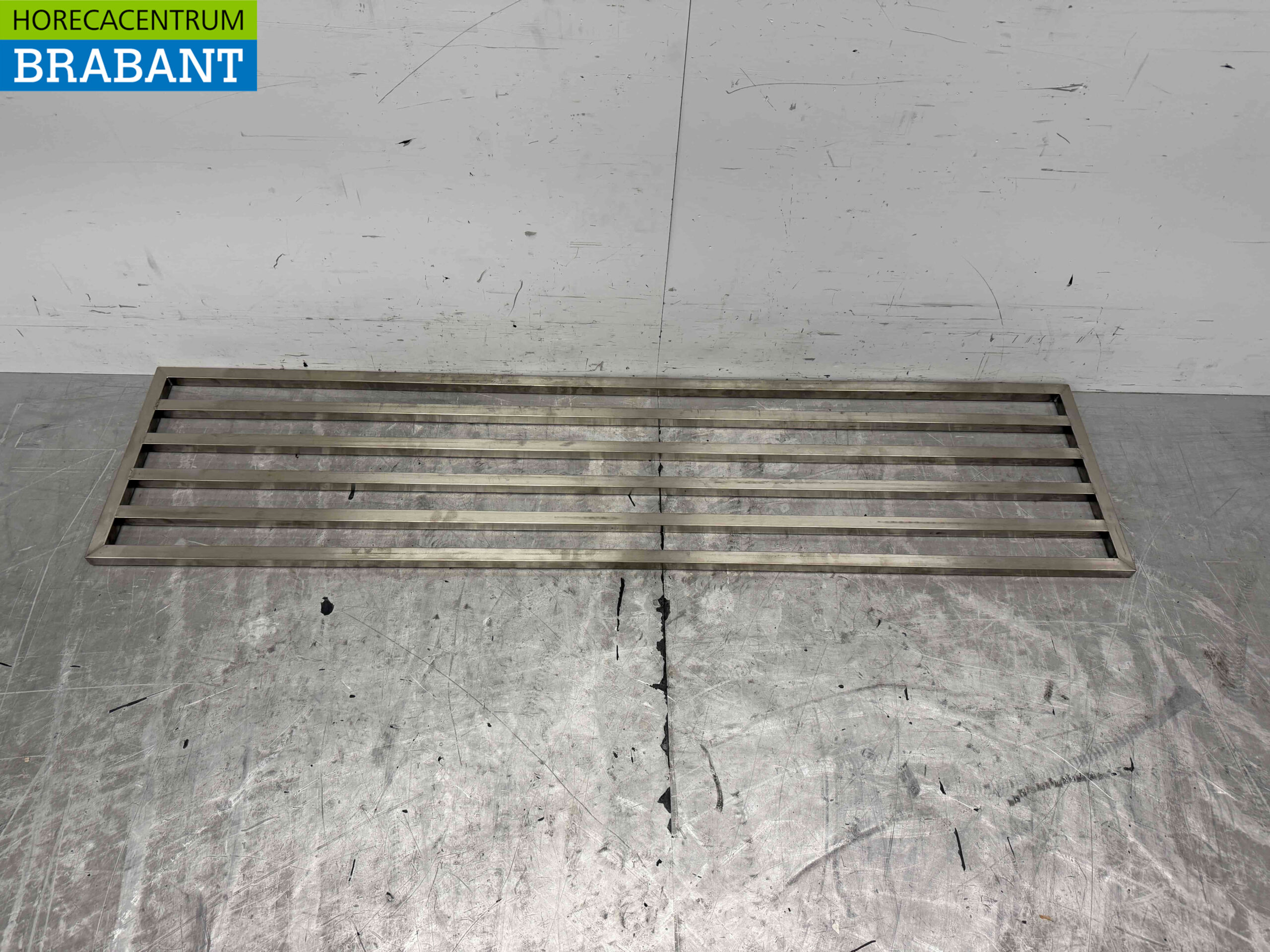 RVS Pannenrek Wandschap 170 x 40 cm Horeca - Afbeelding 4