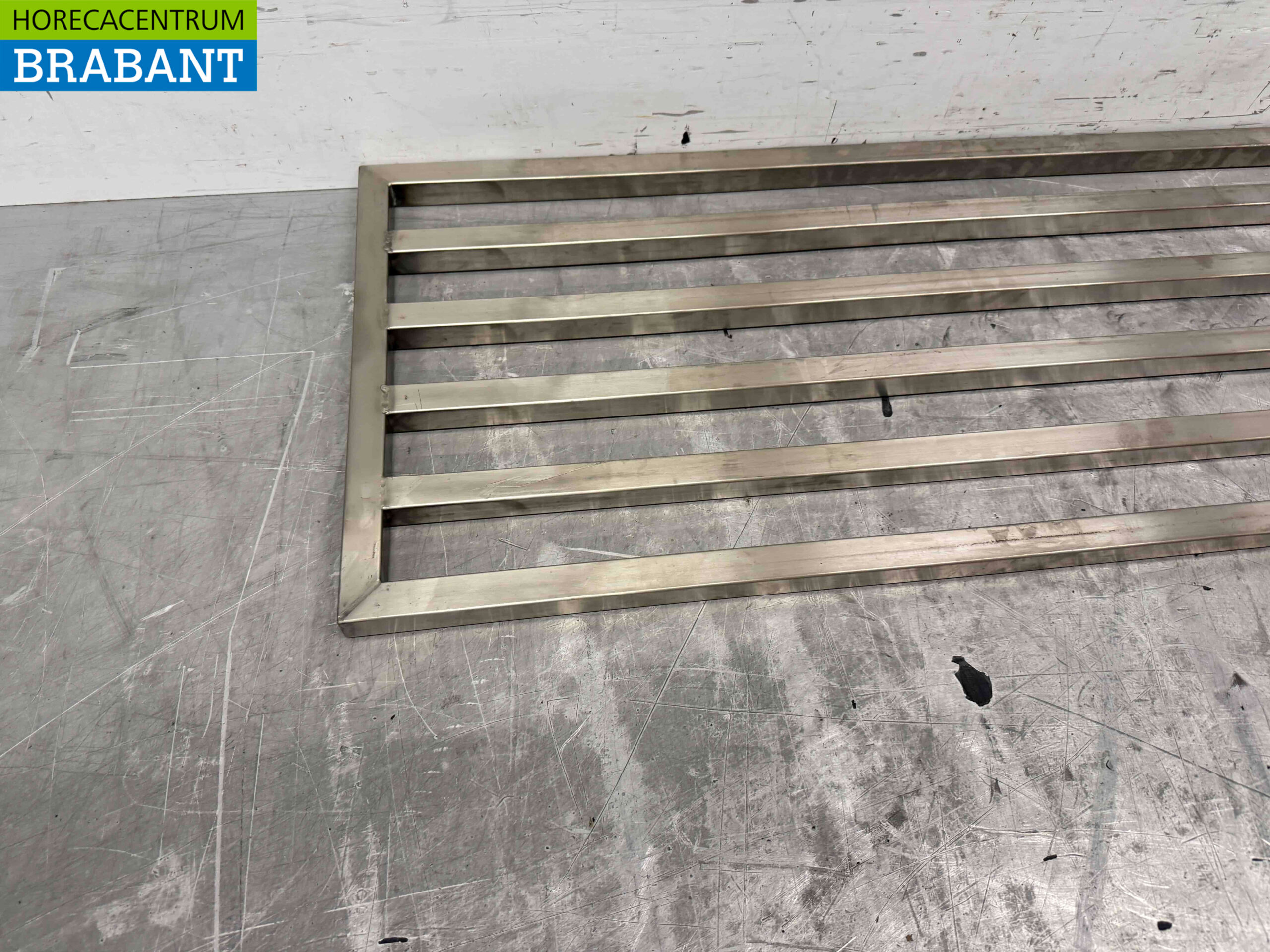 RVS Pannenrek Wandschap 170 x 40 cm Horeca - Afbeelding 3