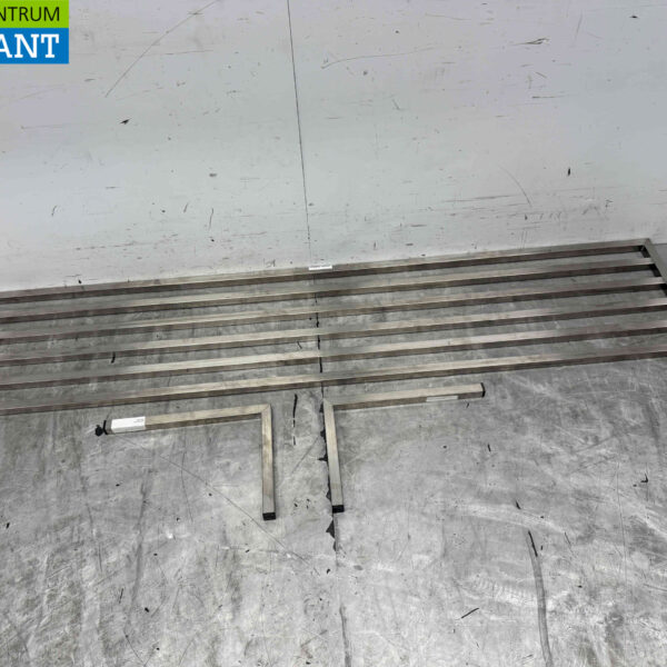 RVS Pannenrek Wandschap 190 x 40 cm Horeca