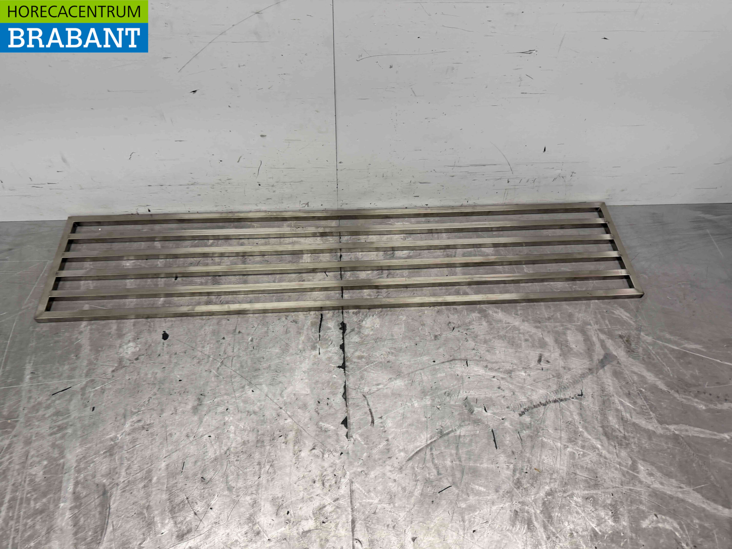 RVS Pannenrek Wandschap 190 x 40 cm Horeca - Afbeelding 4