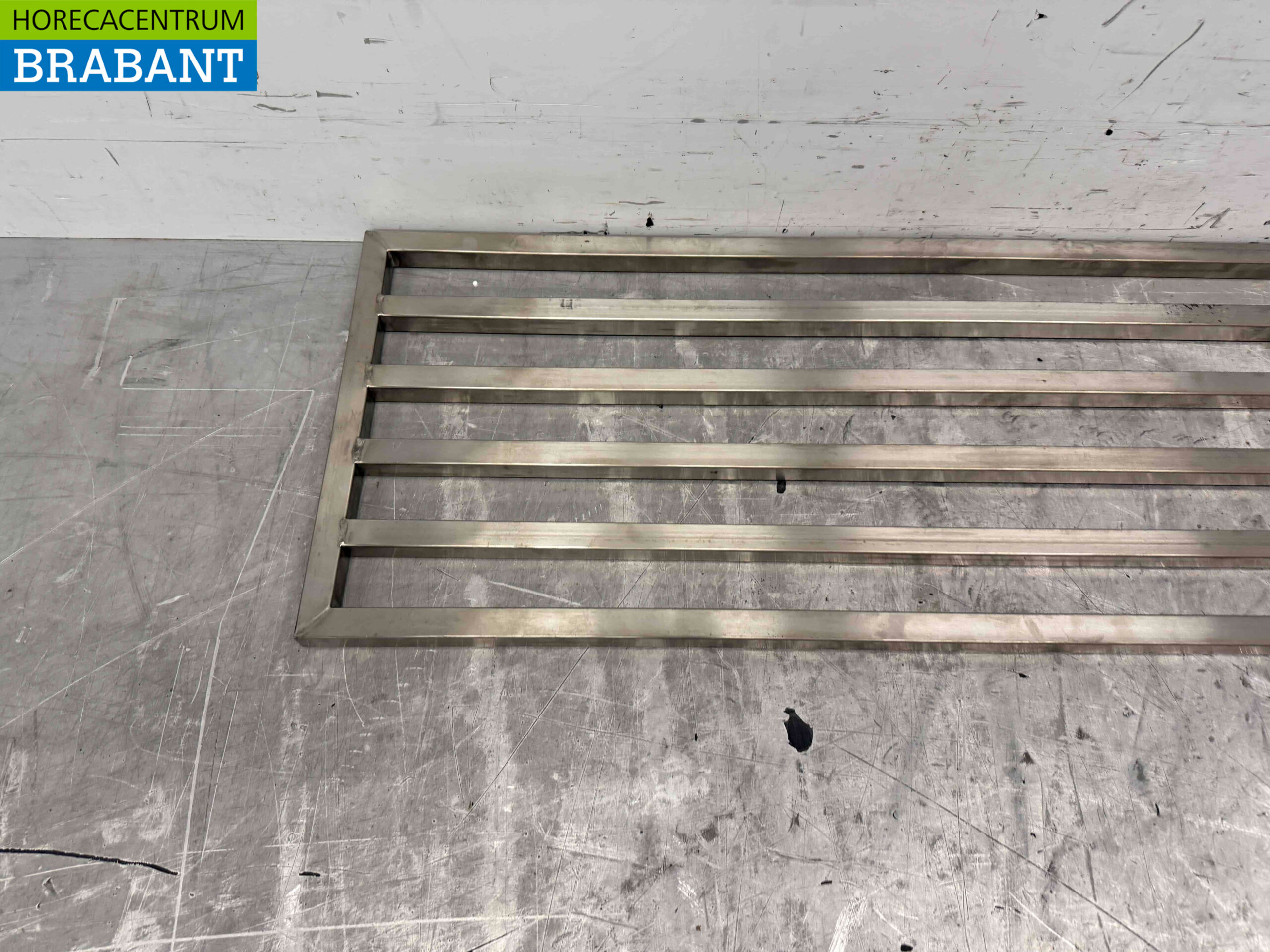 RVS Pannenrek Wandschap 190 x 40 cm Horeca - Afbeelding 3