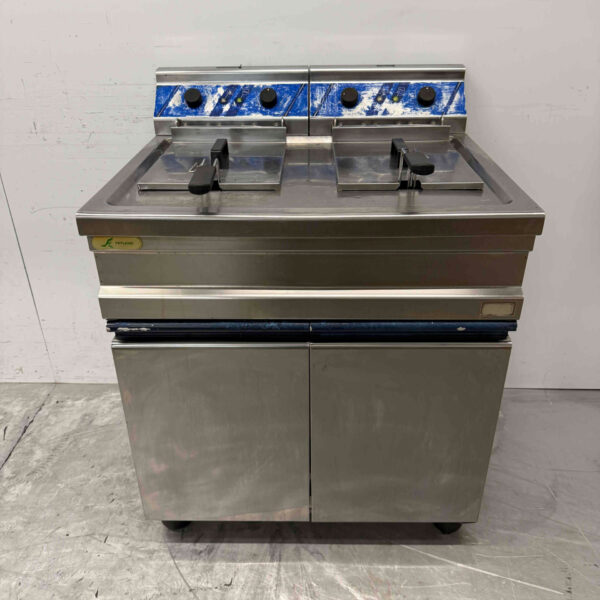 RVS Dubbele Friteuse 2 x 12 liter 400V Horeca