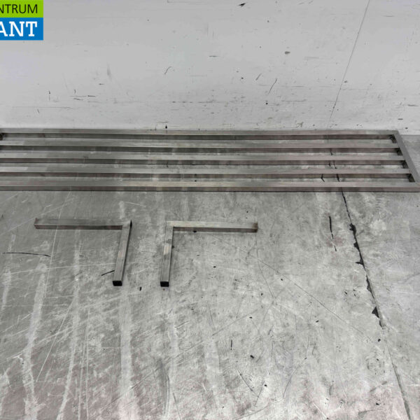 RVS Pannenrek Wandschap 160 x 30,5 cm Horeca