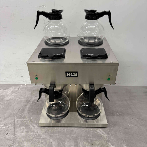 RVS HCB Dubbele Koffiezetapparaat Koffiemachine 2 x 1,8 liter 230V Horeca