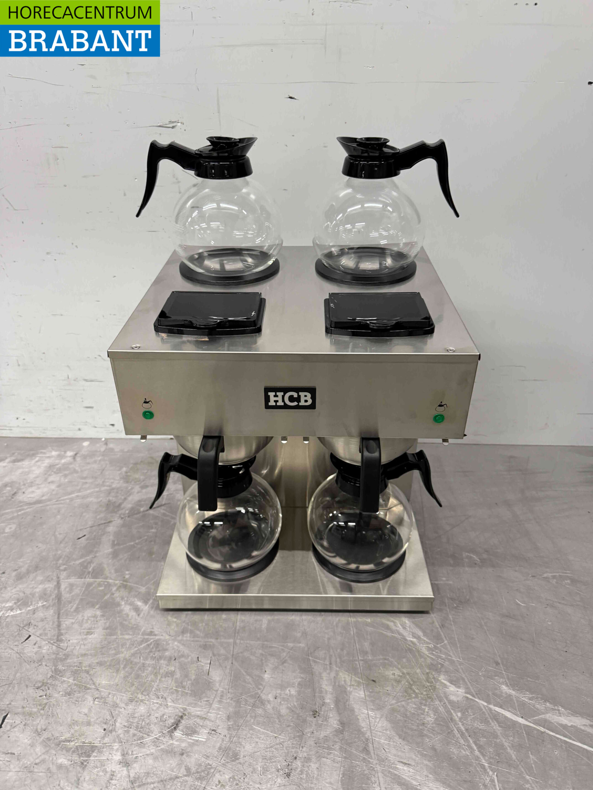 RVS HCB Dubbele Koffiezetapparaat Koffiemachine 2 x 1,8 liter 230V Horeca