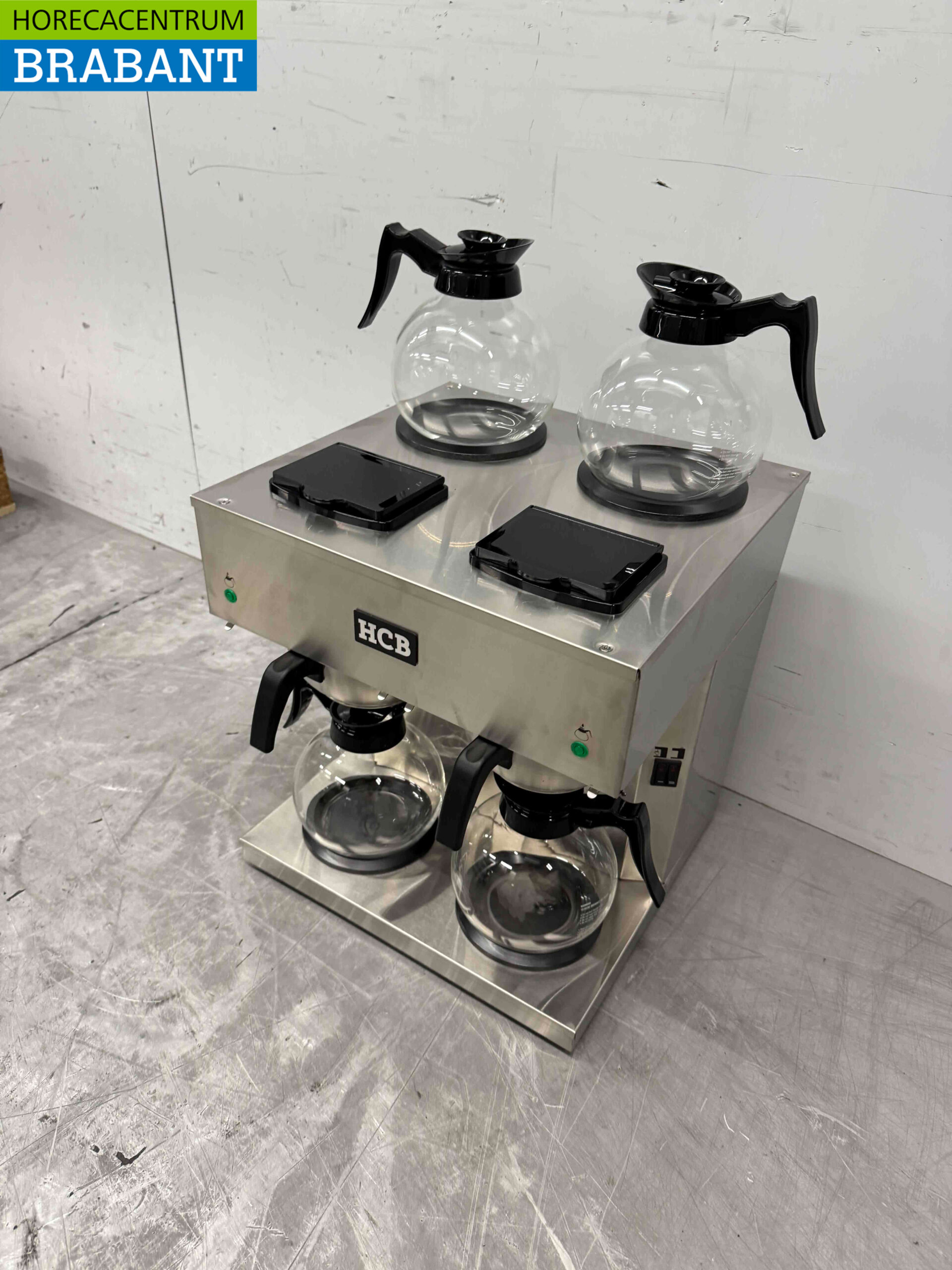 RVS HCB Dubbele Koffiezetapparaat Koffiemachine 2 x 1,8 liter 230V Horeca - Afbeelding 3