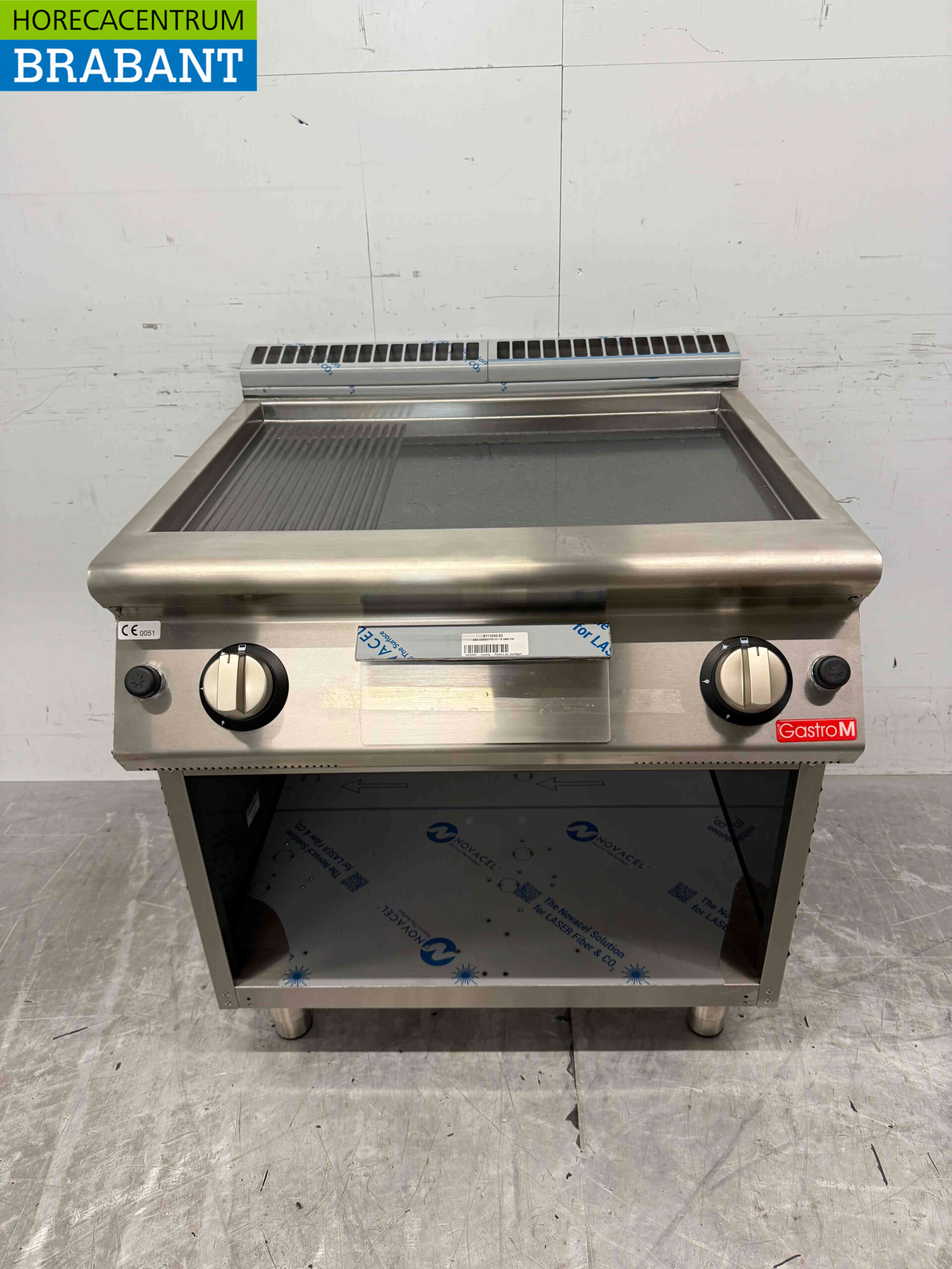 RVS Gastro M Bakplaat 80 cm Gas Horeca