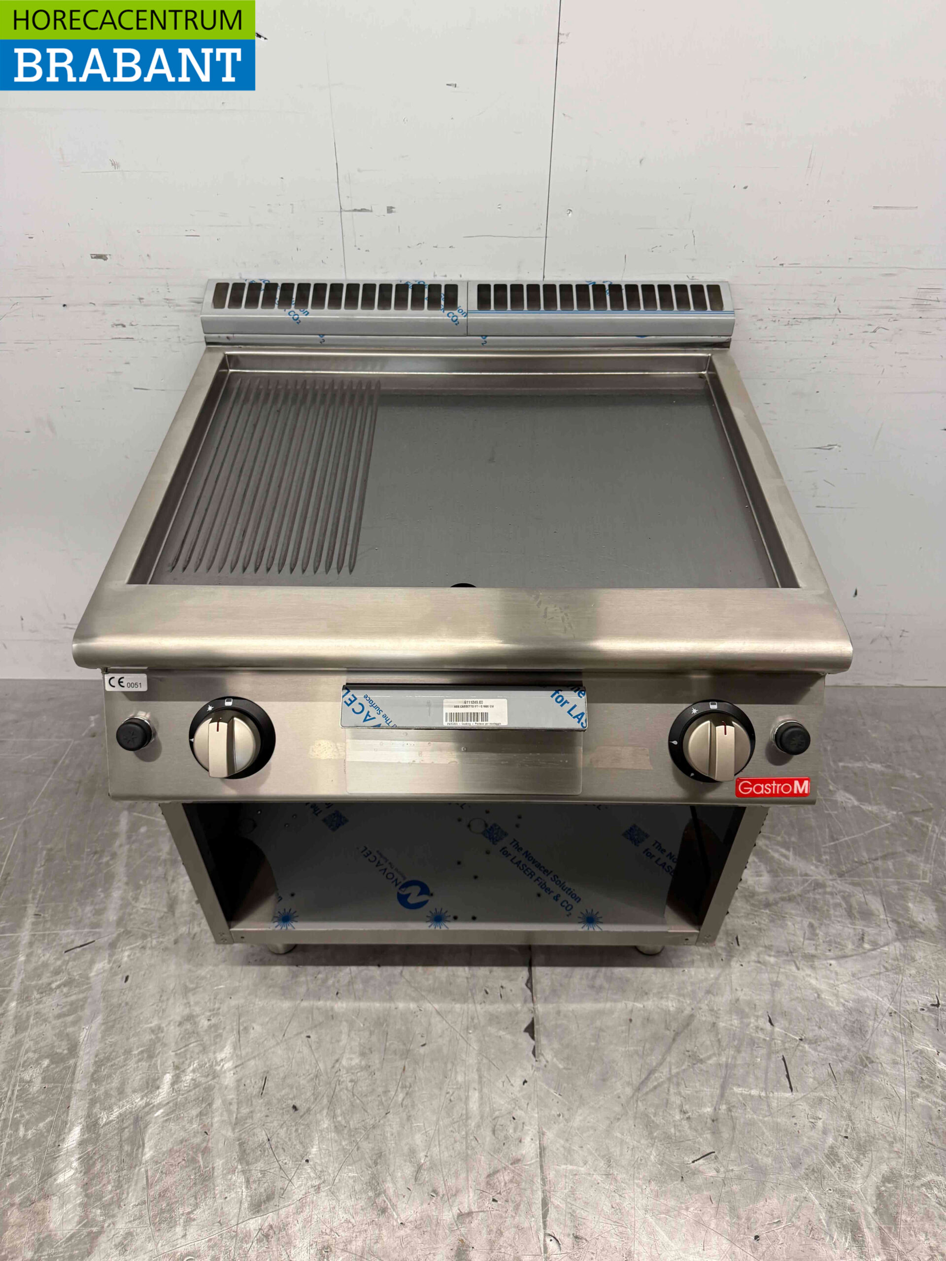 RVS Gastro M Bakplaat 80 cm Gas Horeca - Afbeelding 2