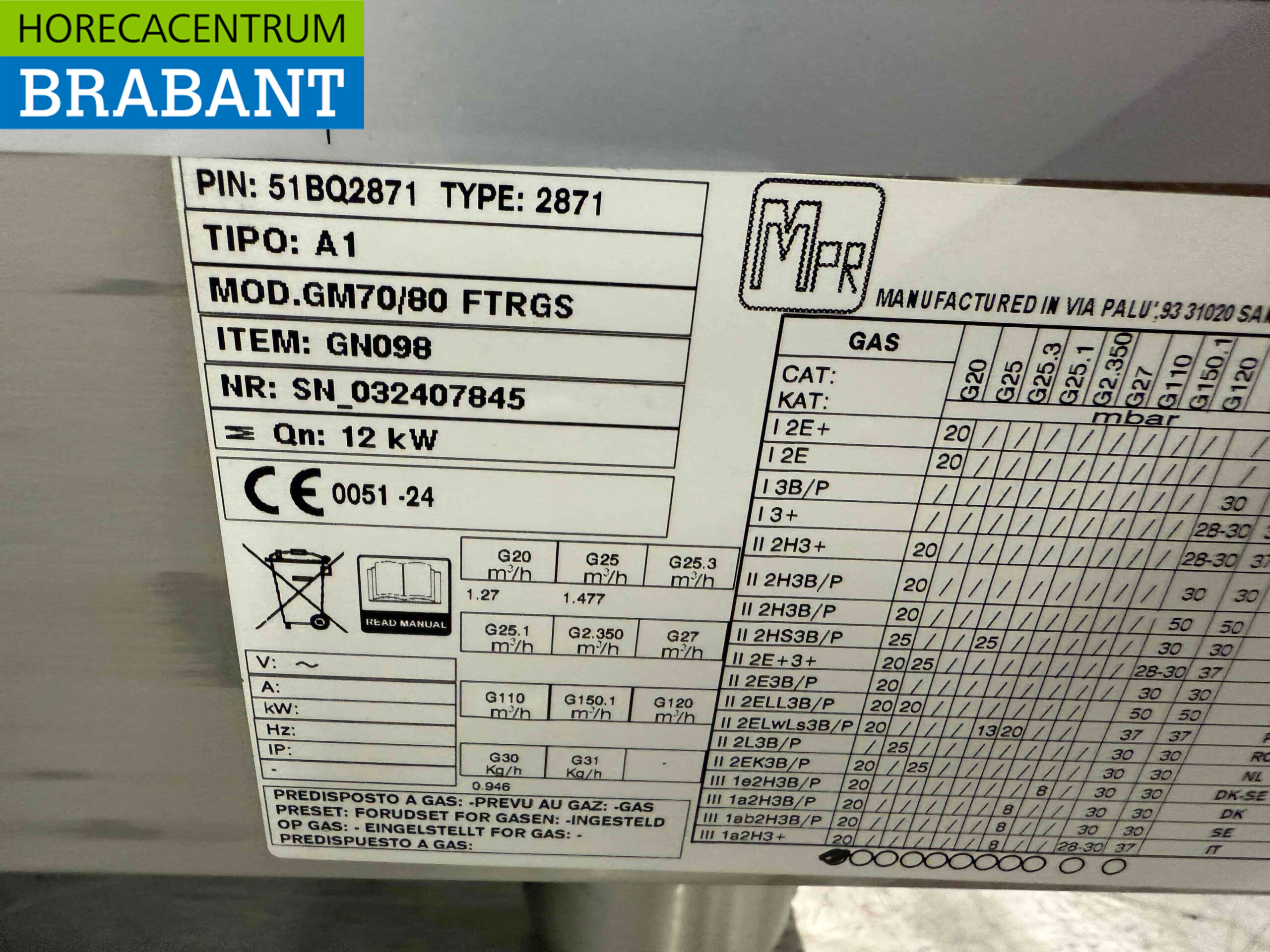 RVS Gastro M Bakplaat 80 cm Gas Horeca - Afbeelding 5