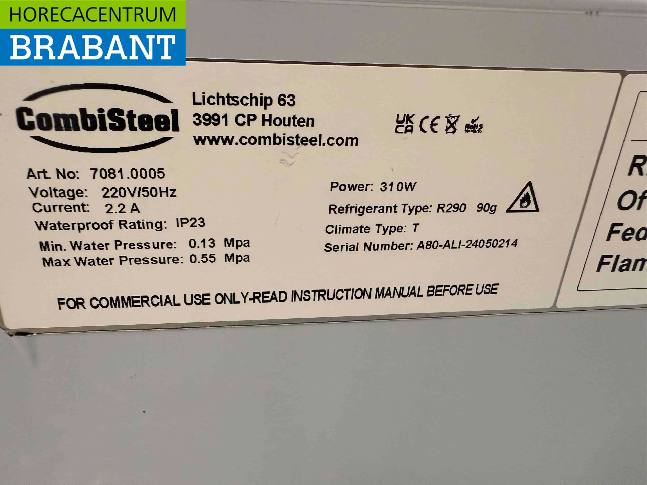 RVS Combisteel ijsblokjesmachine ijsklontjesmachine 36 kg p/d 230V Horeca - Afbeelding 5