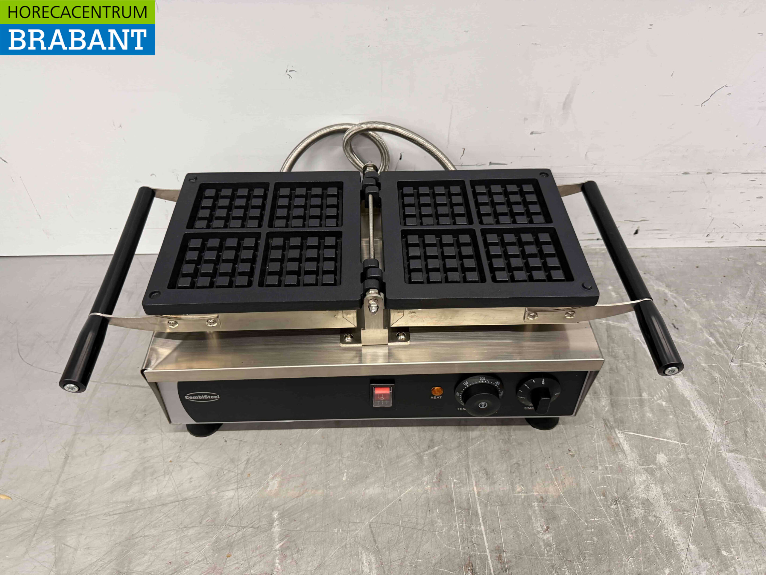 Combisteel RVS Kantelbare wafelijzer met timer 230V Horeca