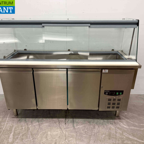 RVS Combisteel Saladette 3 Deuren 179,5 cm 230V Horeca