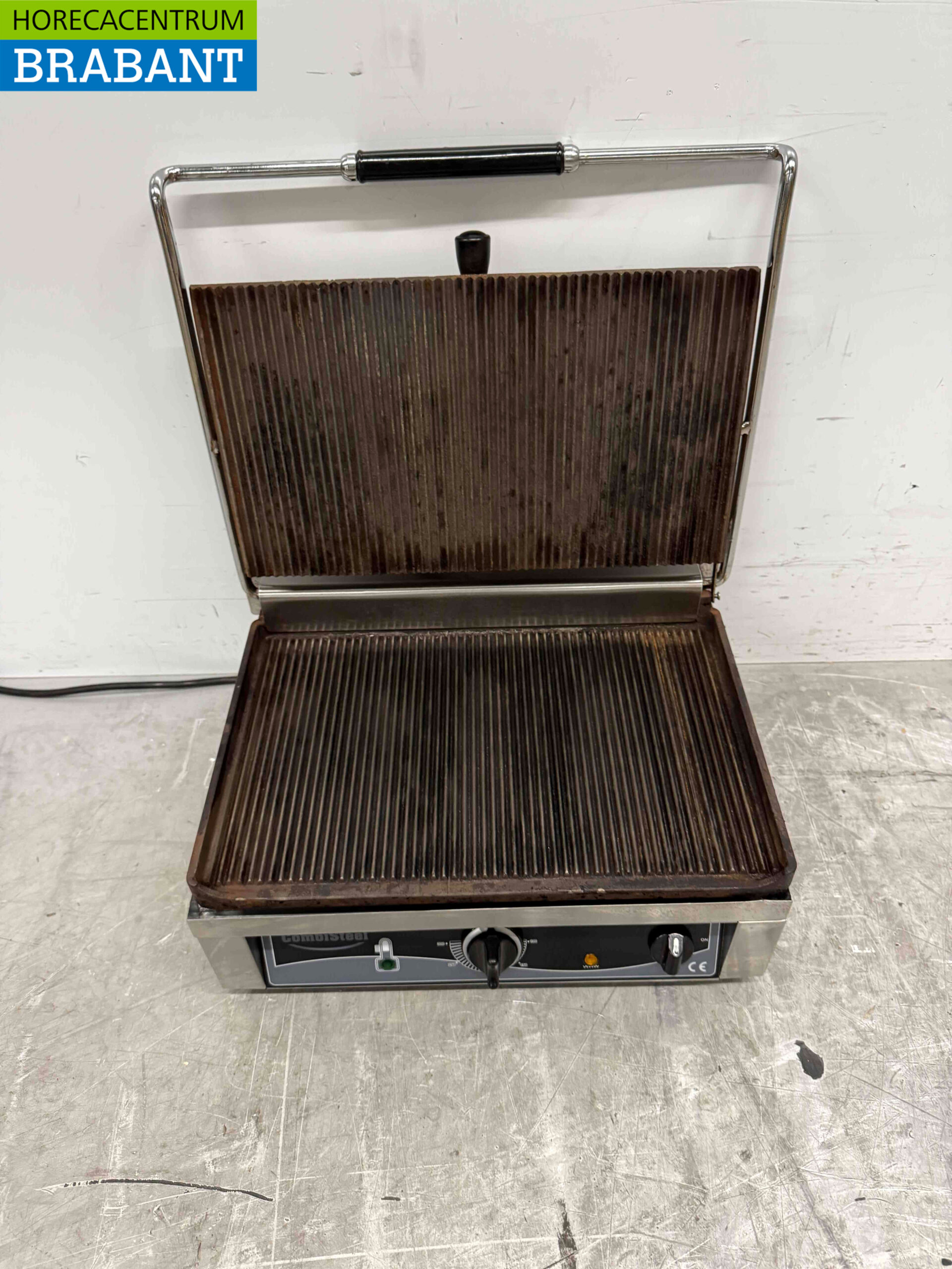 RVS Combisteel Contactgrill Paninigrill Grill Ribbel 230V Horeca - Afbeelding 4