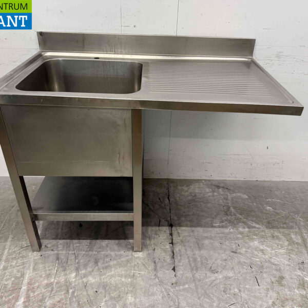 RVS Spoeltafel Spoelbak 140 cm Horeca
