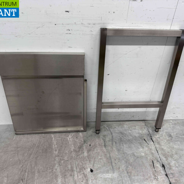 RVS Afvoertafel T.B.V. doorschuifvaatwasser 60 cm Horeca