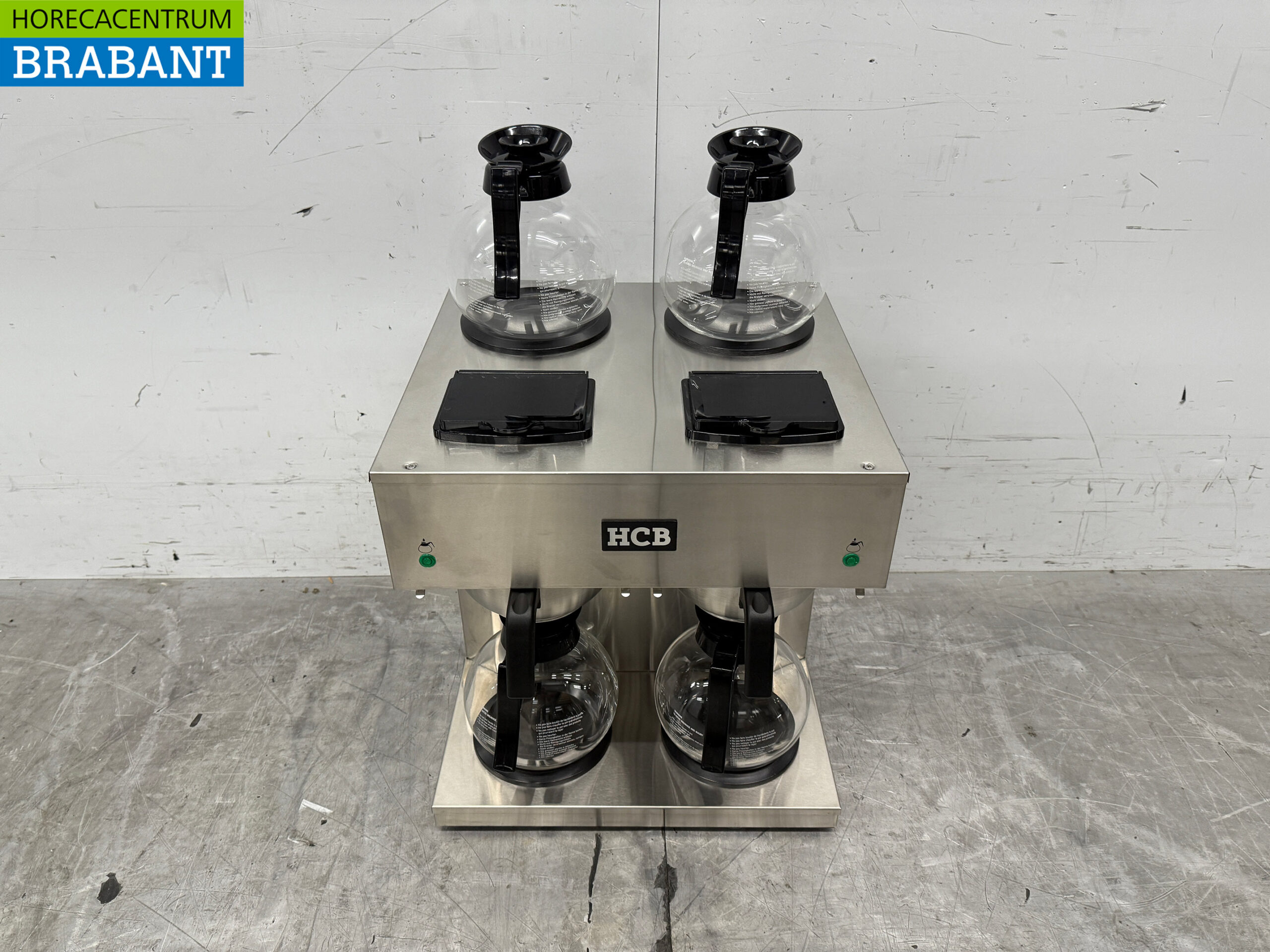 RVS HCB Dubbele Koffiezetapparaat Koffiemachine 2 x 1,8 liter 230V Horeca