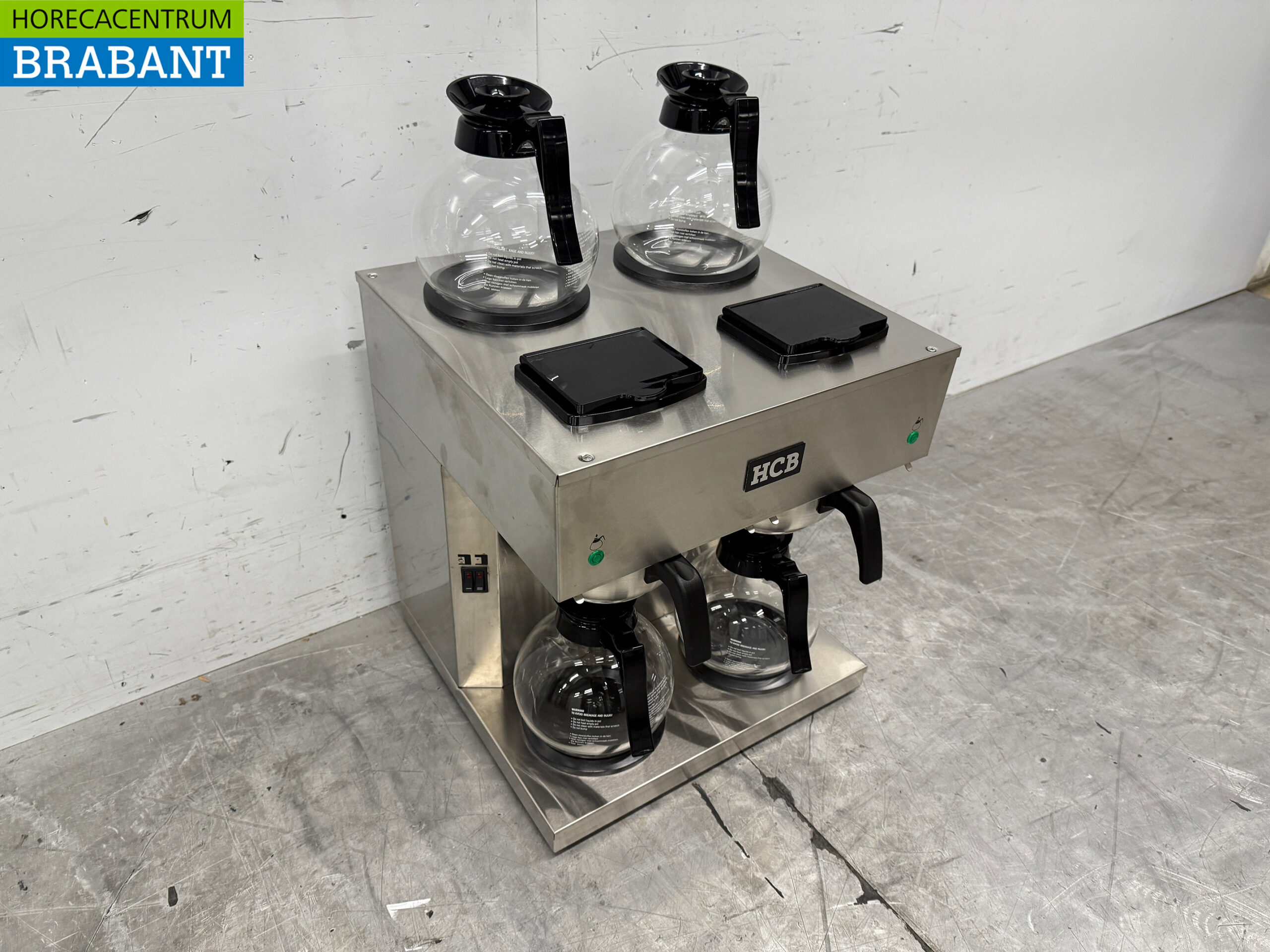 RVS HCB Dubbele Koffiezetapparaat Koffiemachine 2 x 1,8 liter 230V Horeca - Afbeelding 3