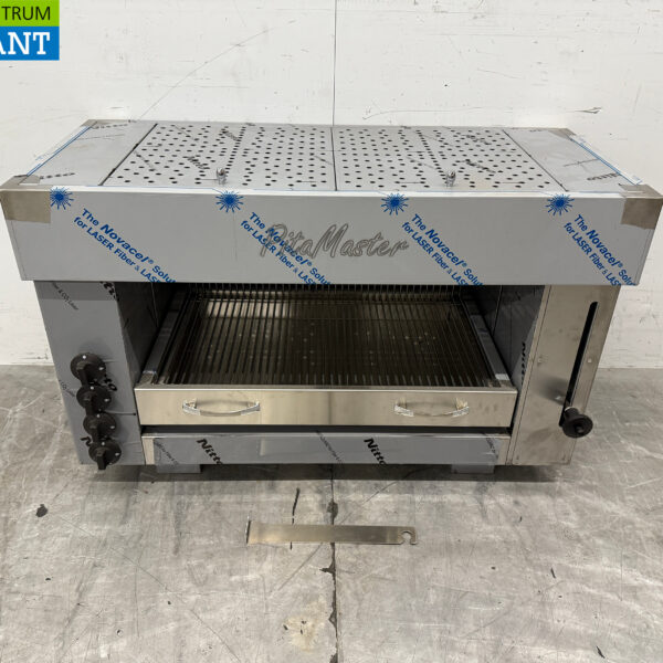 RVS Pitagrill Pita oven Salamander grill 4 branders 10,8 kW 96 cm GAS Horeca