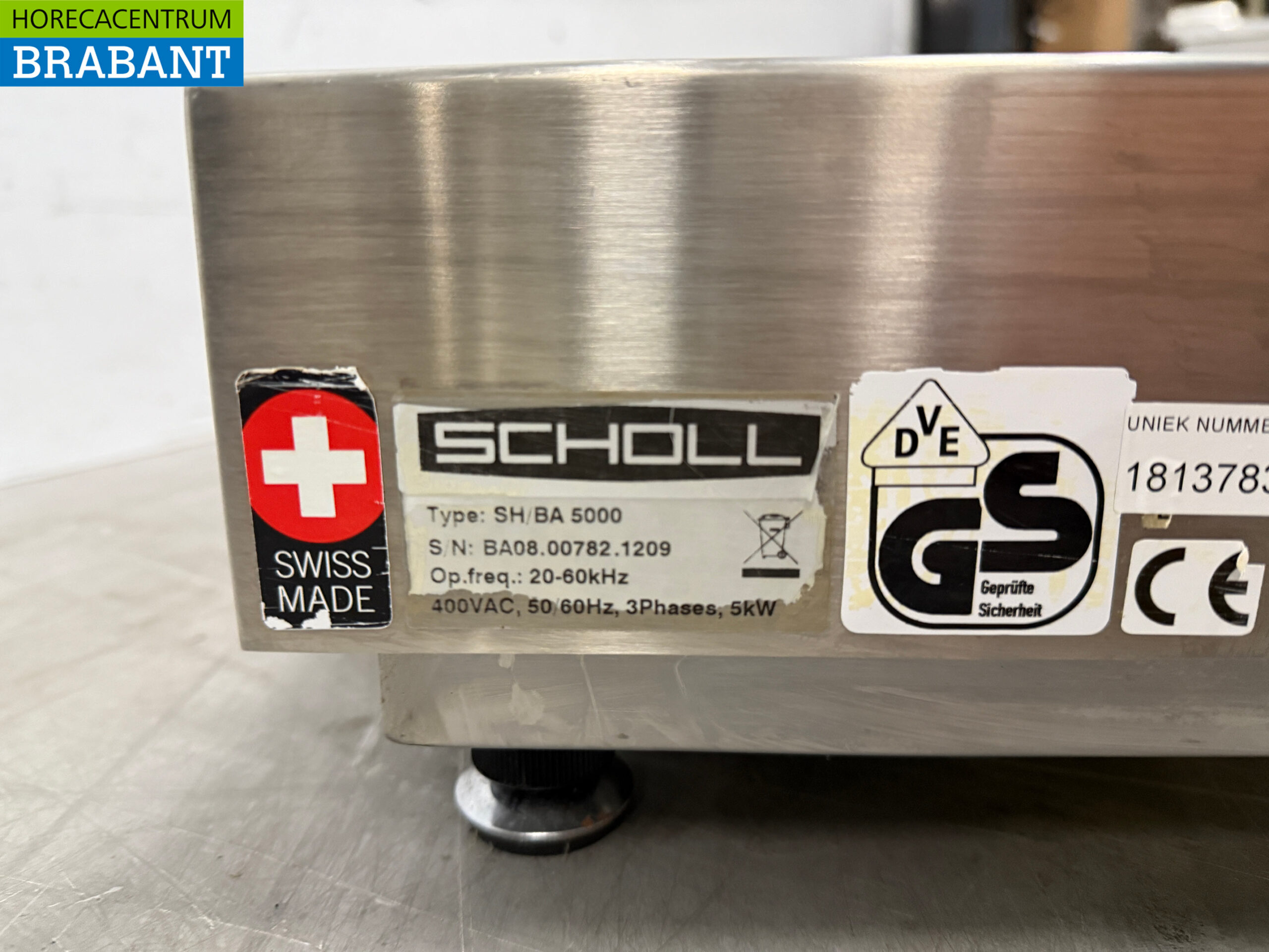 RVS Scholl Inductiefornuis Kookplaat 5 kW 400V Horeca - Afbeelding 4